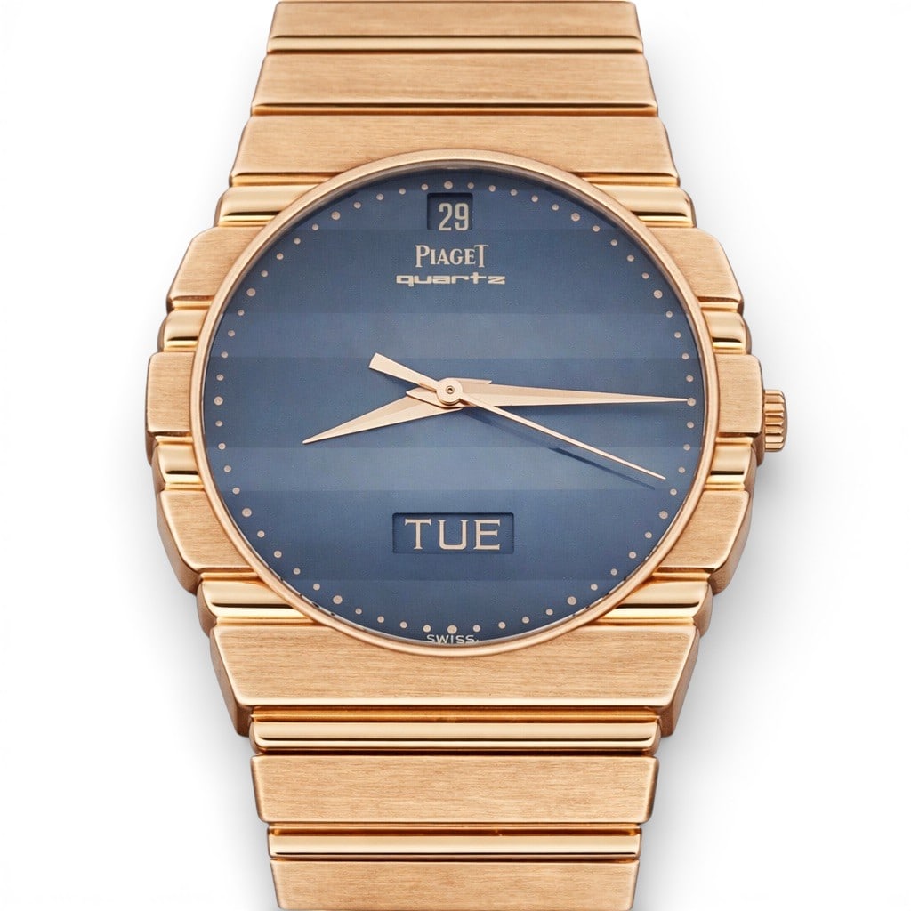 Piaget "Polo" 18k Gold Black Onyx Day-Date Watch (1 of 12)