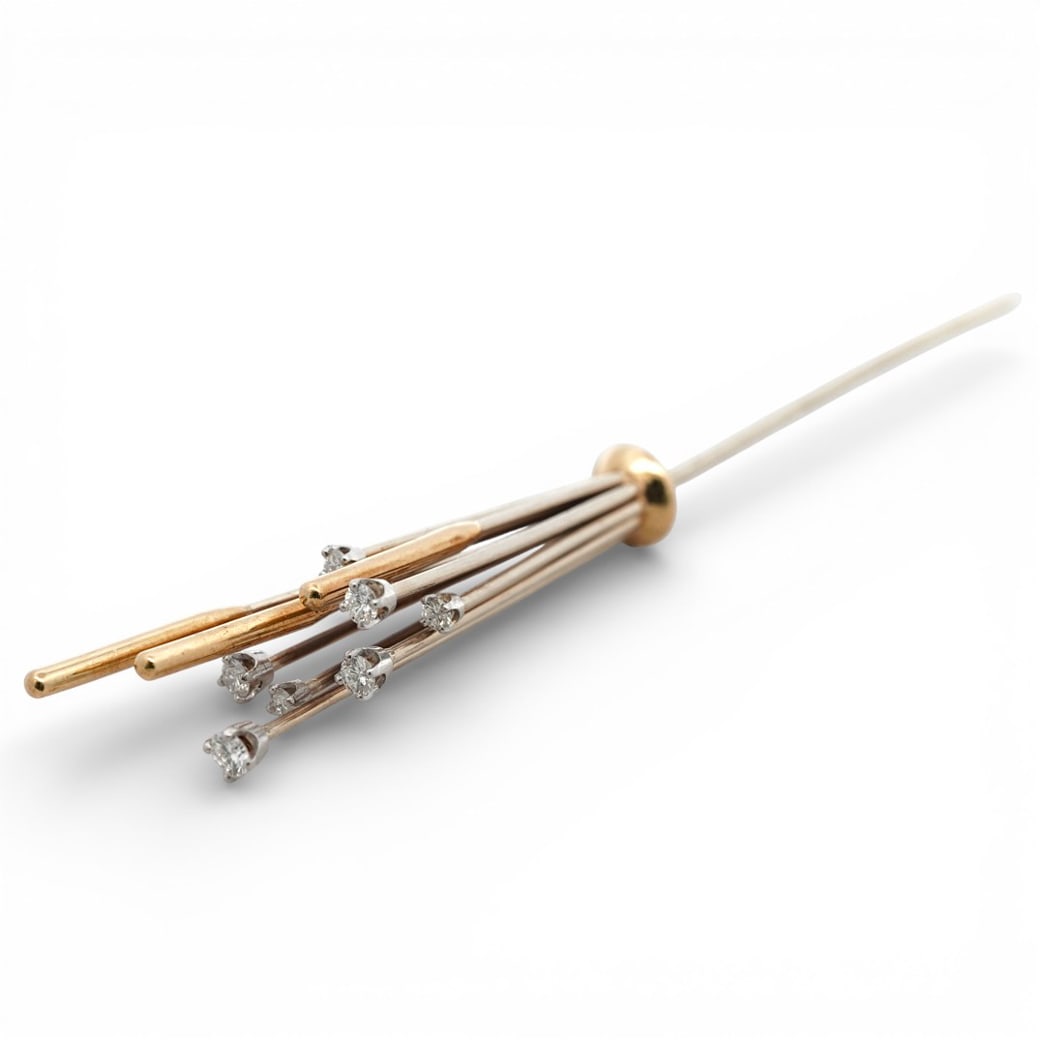 Tiffany & Co. Schlumberger 18k Gold Platinum & Diamond Stickpin (1 of 9)