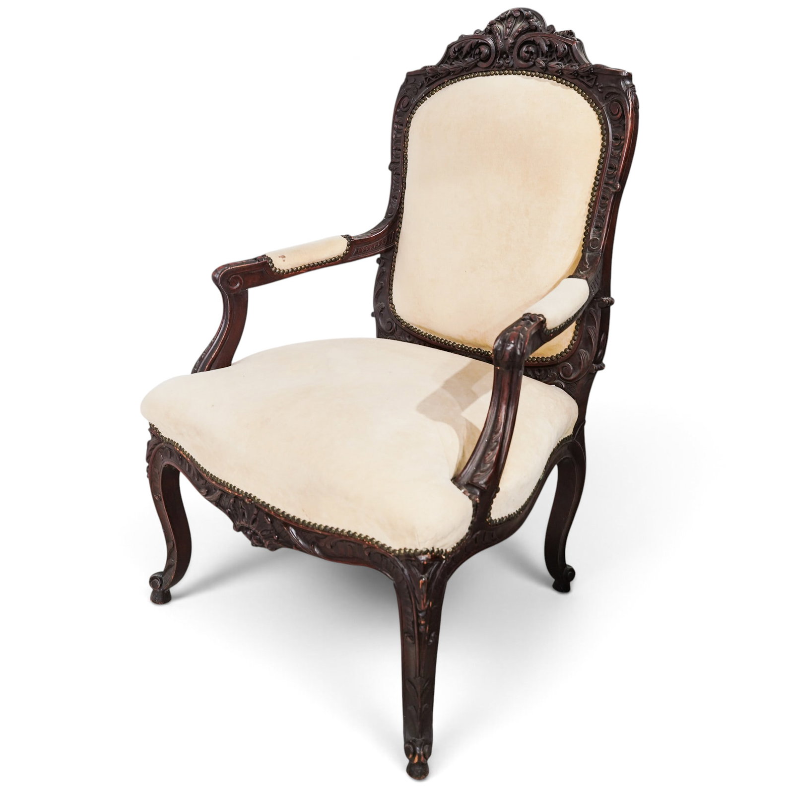 Antique French Louis XIV Walnut Chair (1 of 6)