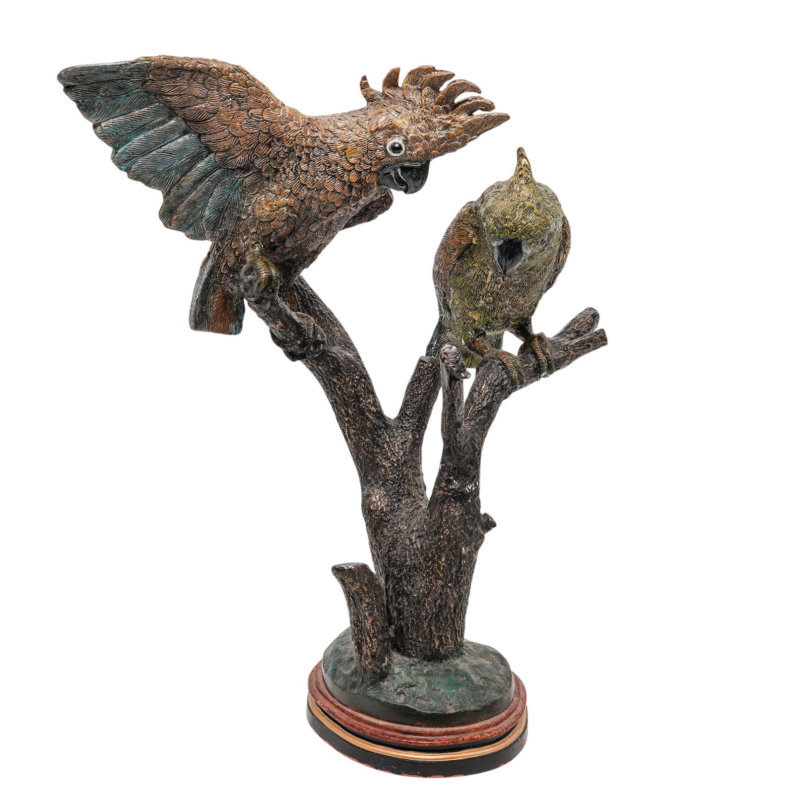 Signed Patinated Bronze Tropical Bird Sculpture (1 of 5)