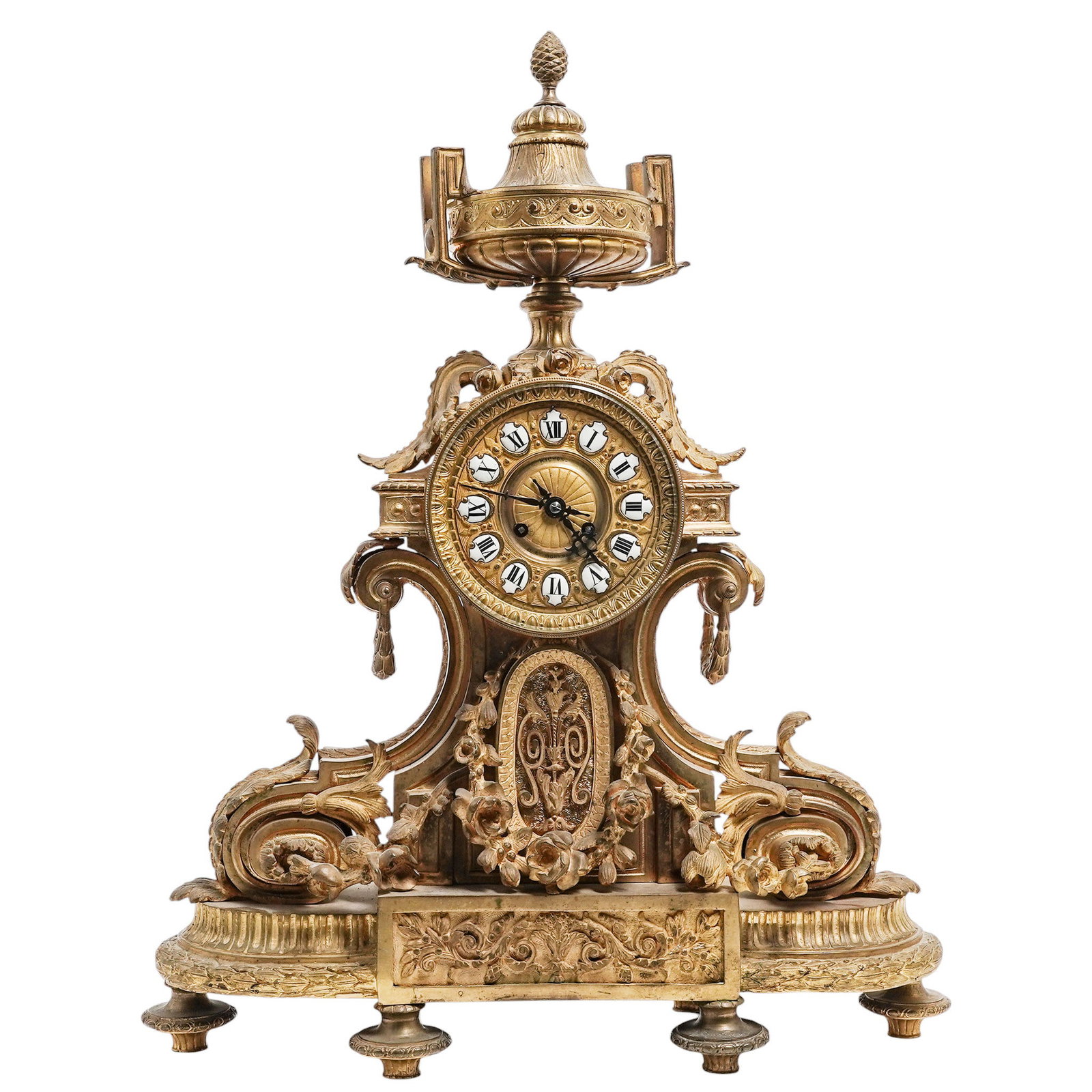 Benoit Felix Richond (1795-1873) "H & F Paris" Gilt Bronze Mantel Clock (1 of 18)