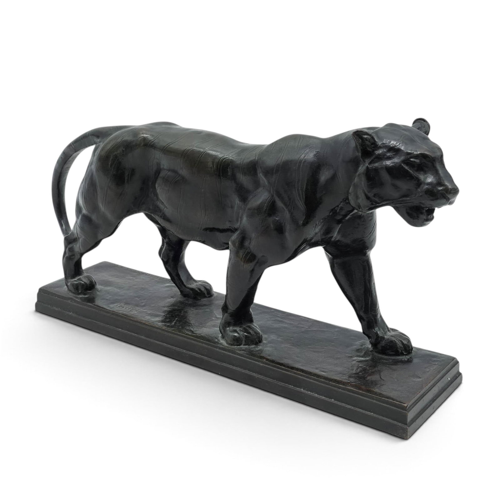 Antoine-Louis Barye (French, 1796-1875) Barbedinne Foundry Bronze Sculpture: Antoine-Louis Barye (French, 1796-1875) Barbedinne Foundry Bronze Sculpture c. 1891-1910, French high-quality casting produced by the prestigious Ferdinand Barbedienne Foundry in Paris, featuring the 