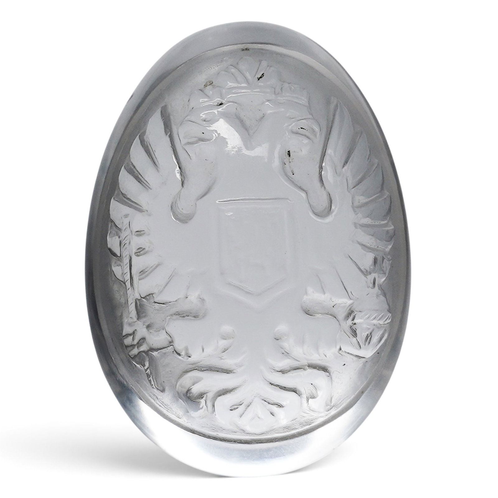 Antique Russian Rock Crystal Egg Double-Headed Eagle Intaglio Seal (1 of 7)
