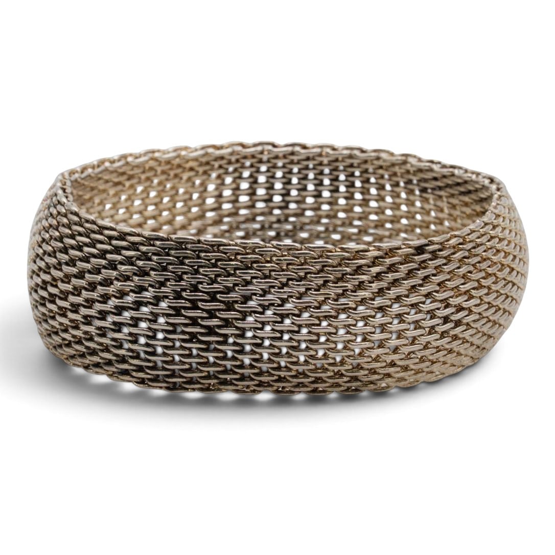 Sterling Silver Woven Mesh Bracelet (1 of 4)