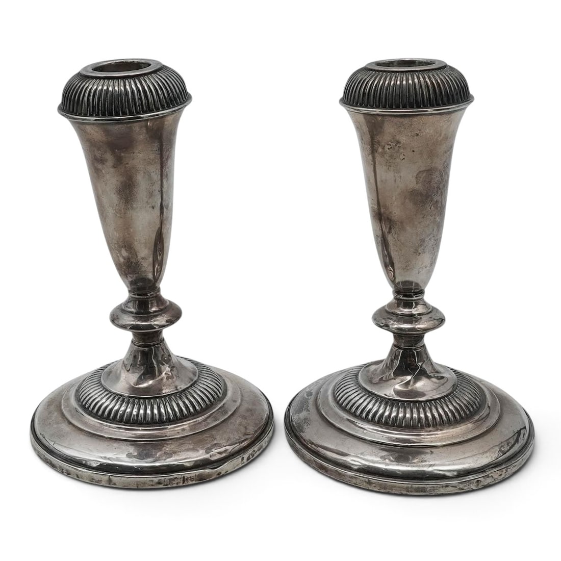 J.W. Wolfenden Co. Pair of Sterling Silver Weighted Candlesticks (1 of 5)