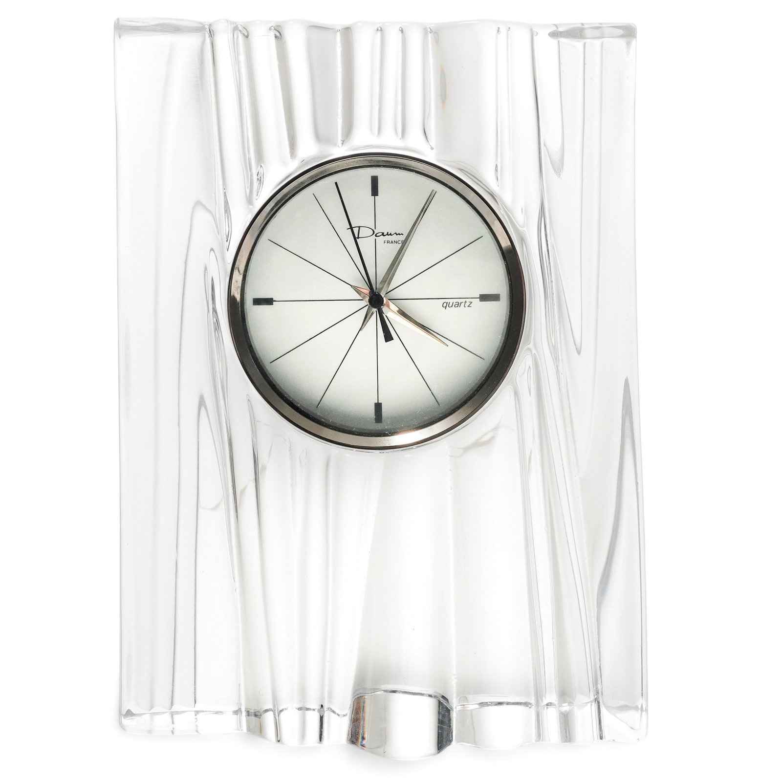 Large Daum France Crystal Clock (1 of 6)