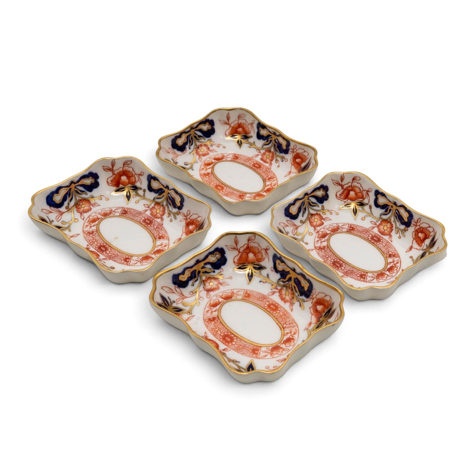 (4pc) Vintage Royal Crown Derby "Bali" Porcelain Pin Dishes (1 of 5)
