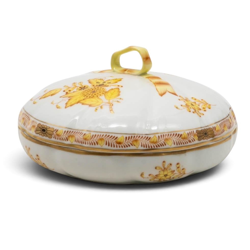 Herend "Chinese Bouquet Yellow" Porcelain Candy Dish (1 of 9)