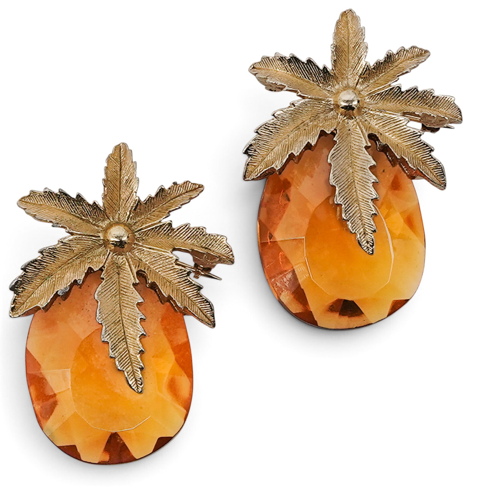 Sarah Coventry "Autumn Haze" Pineapple Brooch/Pendant (1 of 4)