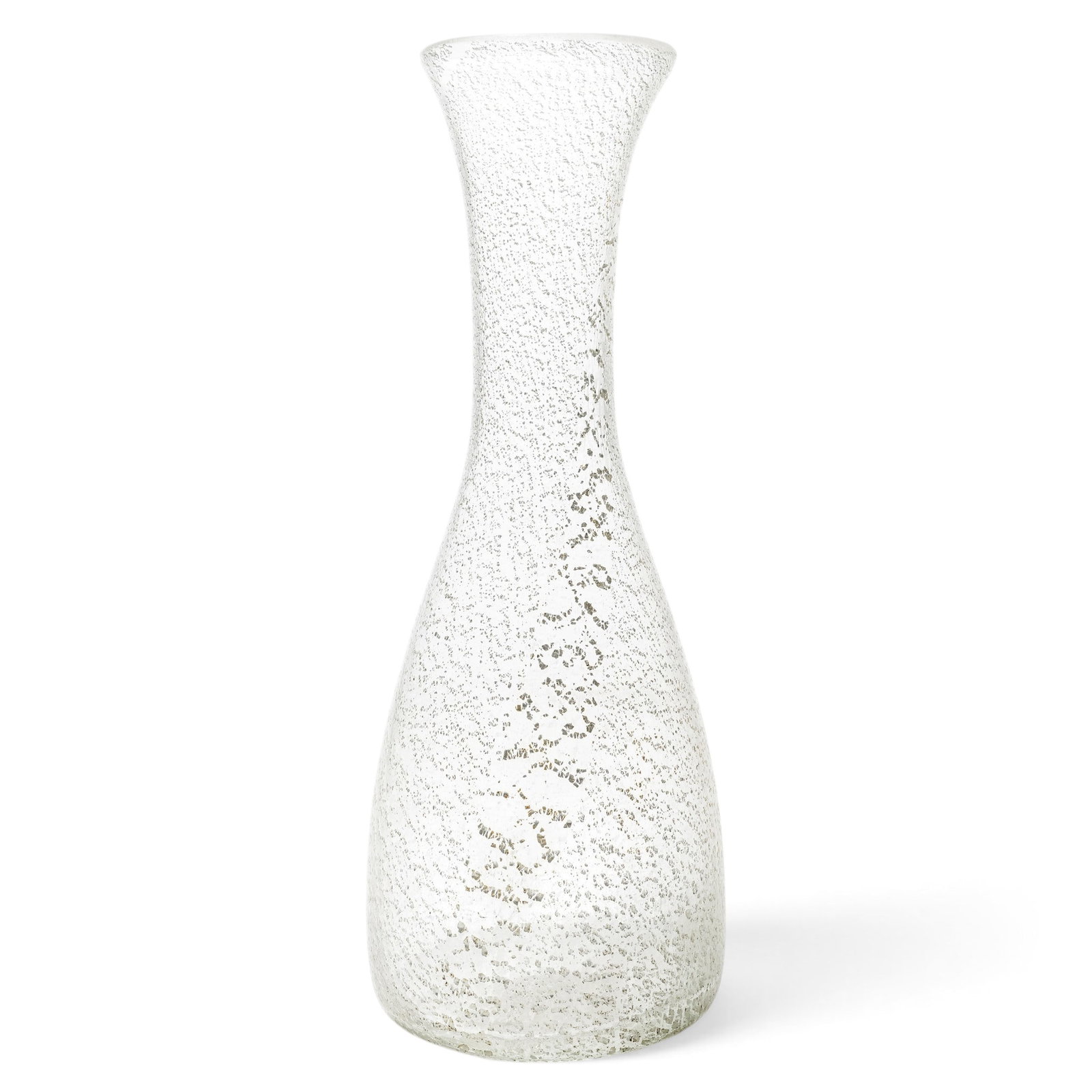 Murano Glass Silver Fleck Vase: Murano Glass Silver Fleck Vase c. 1950s–1970s, Italian The piece was created with internal metallic silver elements, it is likely a mid-century Italian Murano art glass vase made using the Aventurin