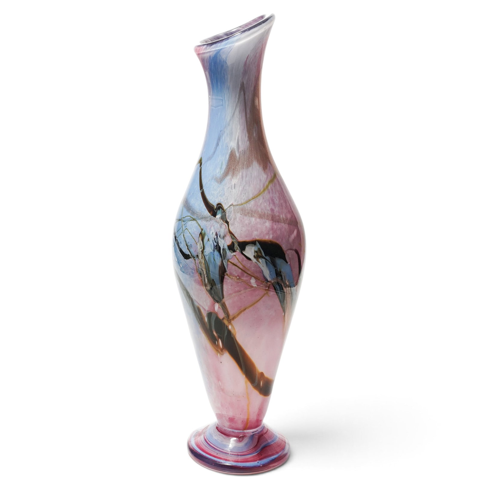Raymond Branle (French b. 1940) Art Glass Vase: Raymond Branle (French b. 1940) Art Glass Vase 20th century, French Raymond Branlé, a celebrated French master glassmaker associated with the renowned Biot school of glassmaking. His distinct style f