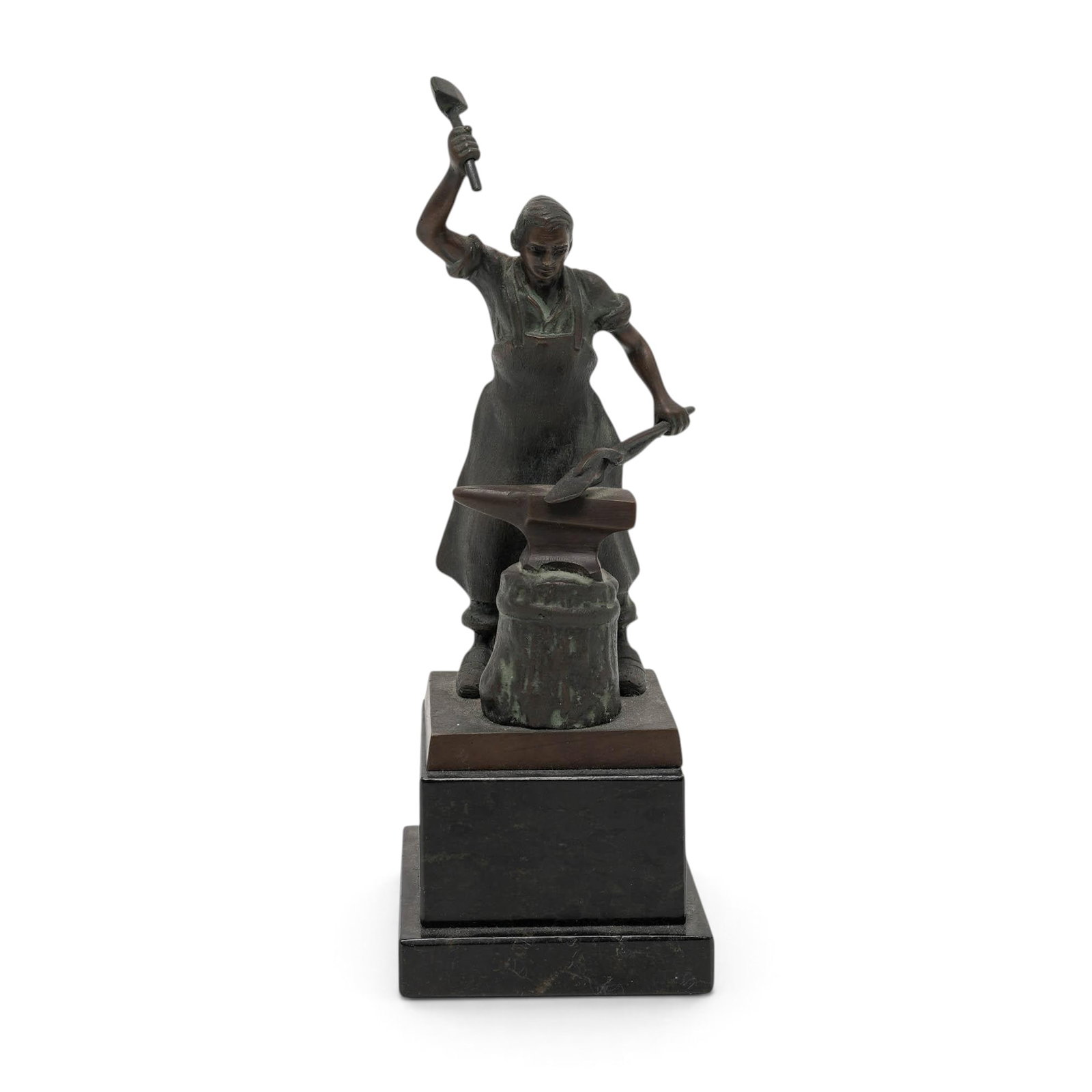 Erich Saalmann (German, 1918–1932) "Blacksmith" Bronze Sculpture (1 of 7)
