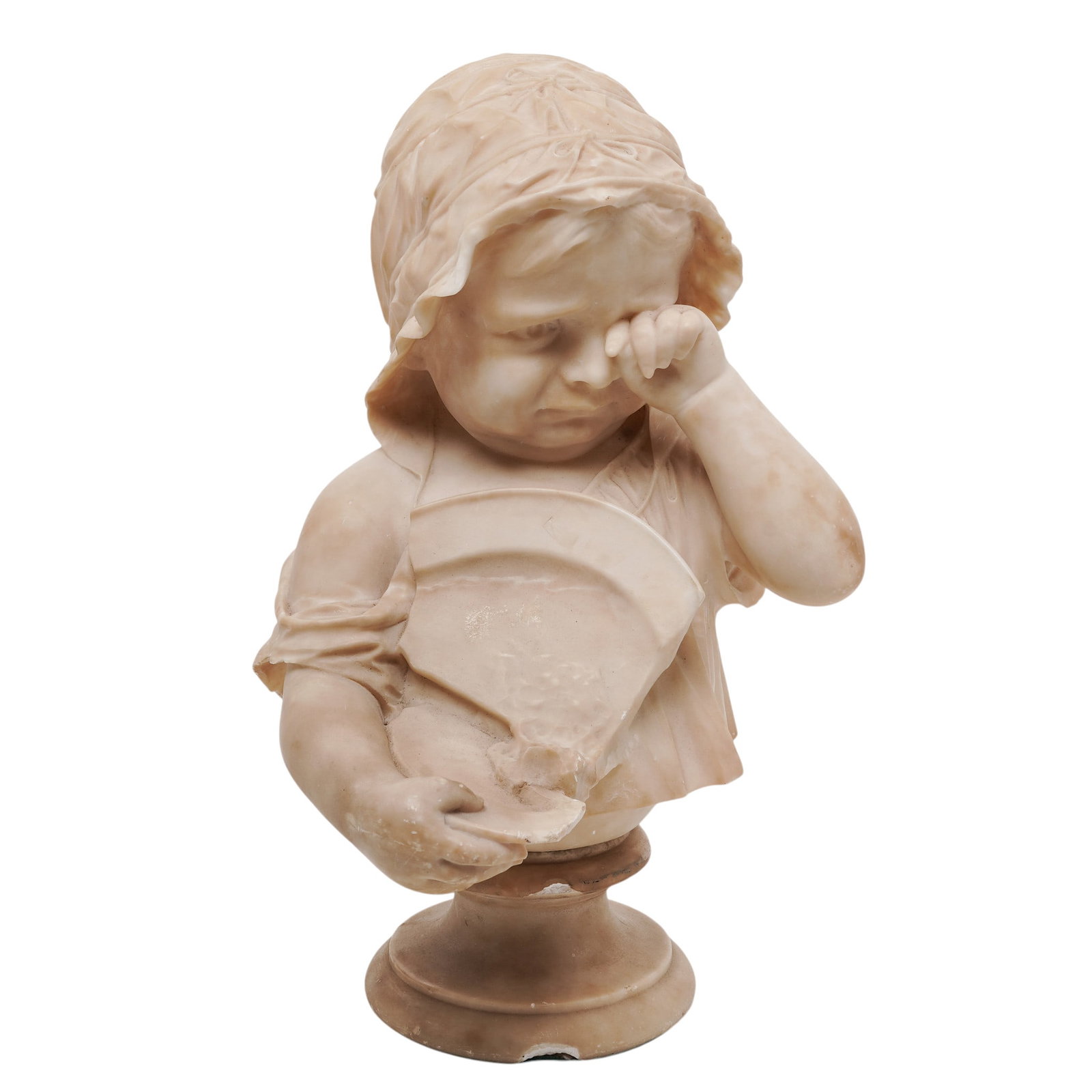 Ex Doyle Italian Alabaster “The Broken Plate?? Sculpture (1 of 7)