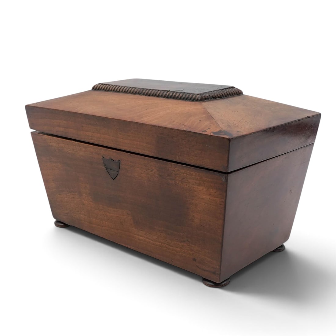Antique English Regency Sarcophagus-Form Tea Caddy (1 of 9)