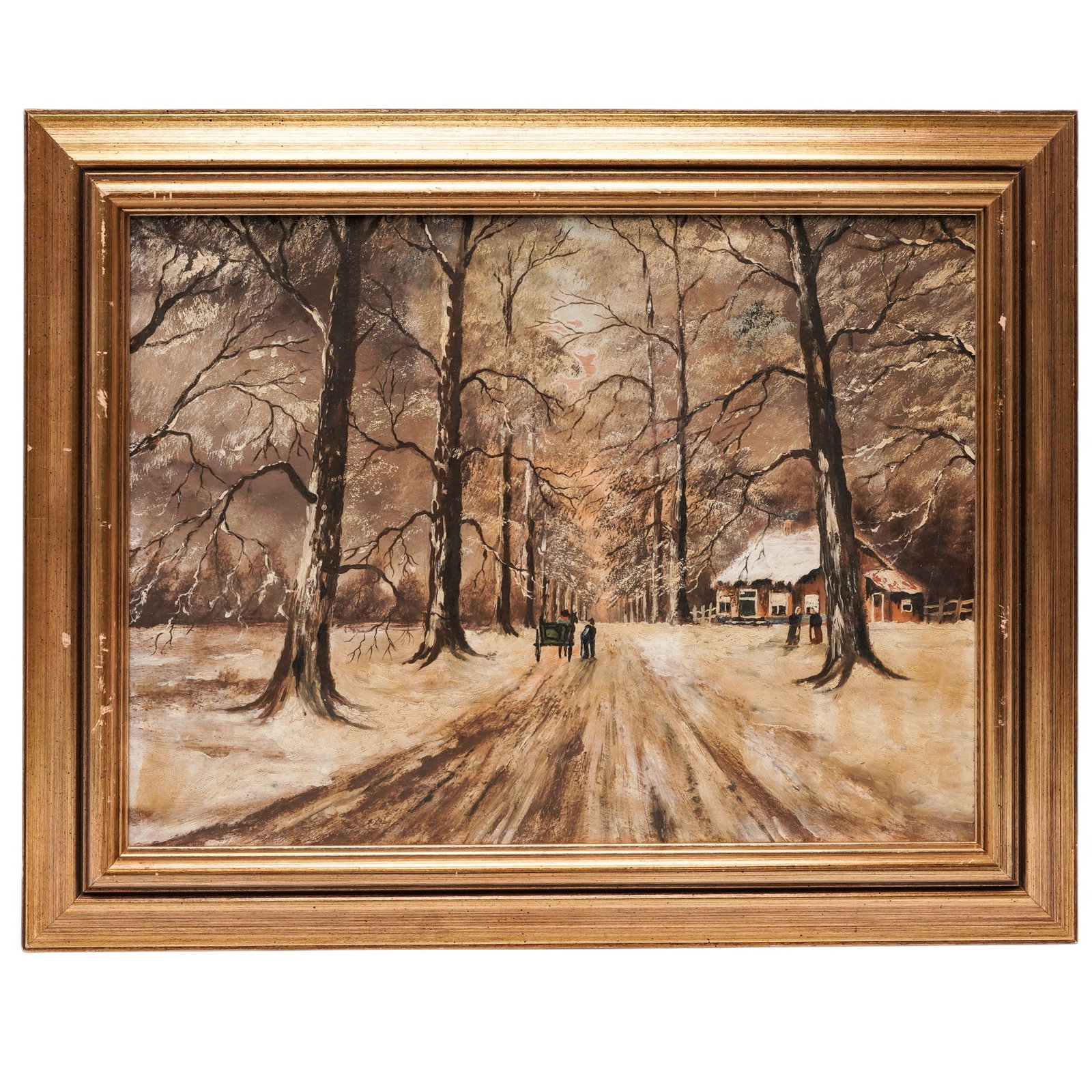 Hague School Winter Landscape Oil on Board (1 of 3)