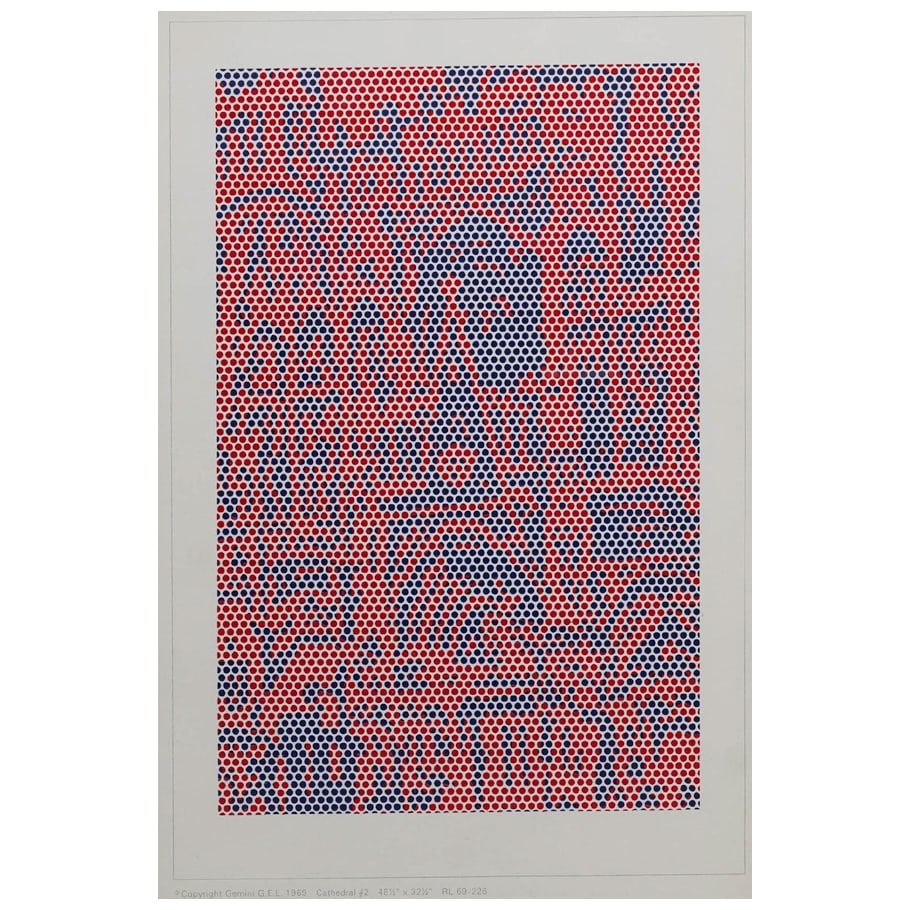 Roy Lichtenstein (American, 1923-1997) 'Cathedral #2' Color Lithograph (1 of 5)
