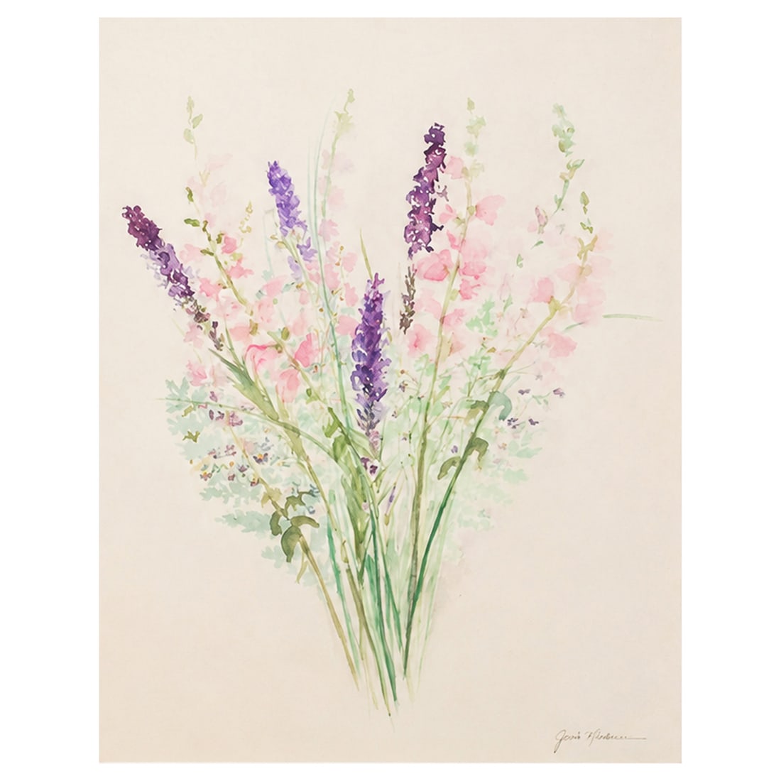 Josée Nadeau (Canadian, B. 1963) Wildflower Bouquet, Watercolor on paper (1 of 5)
