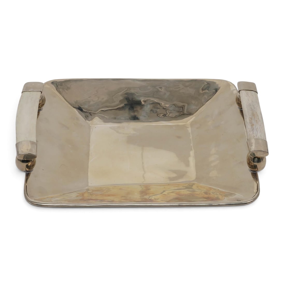 Alpaca Silver and Horn Handled tray (1 of 7)