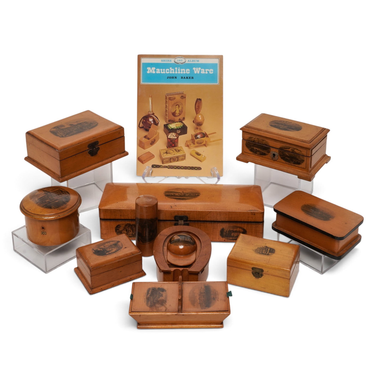 (11 Pc) Vintage Mauchline Ware Souvenir Lot (1 of 7)