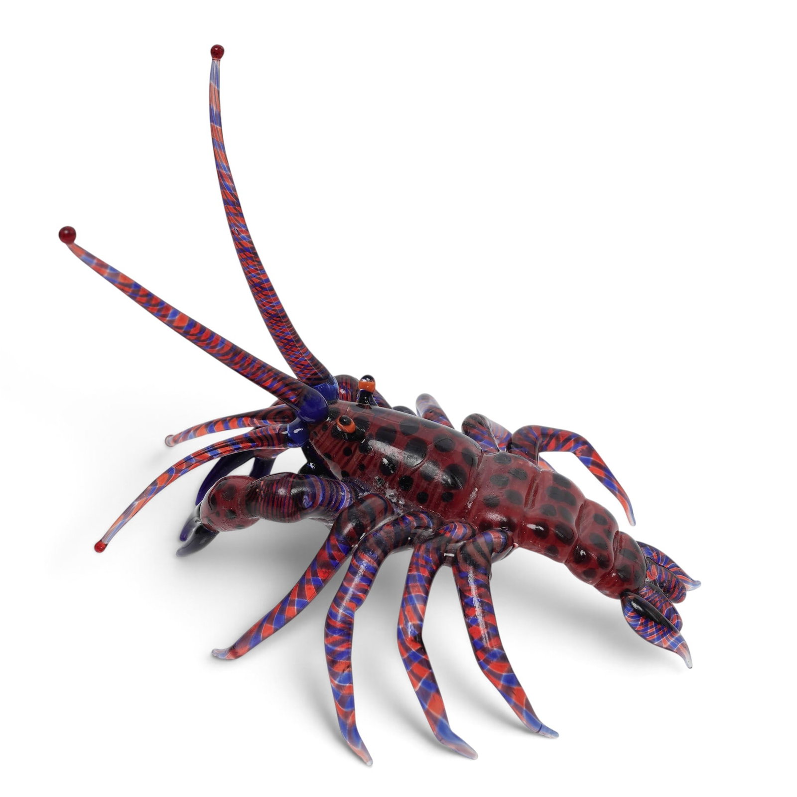 Tim Jerman (American, 1957-2004) Art Glass Crayfish Figurine (1 of 8)