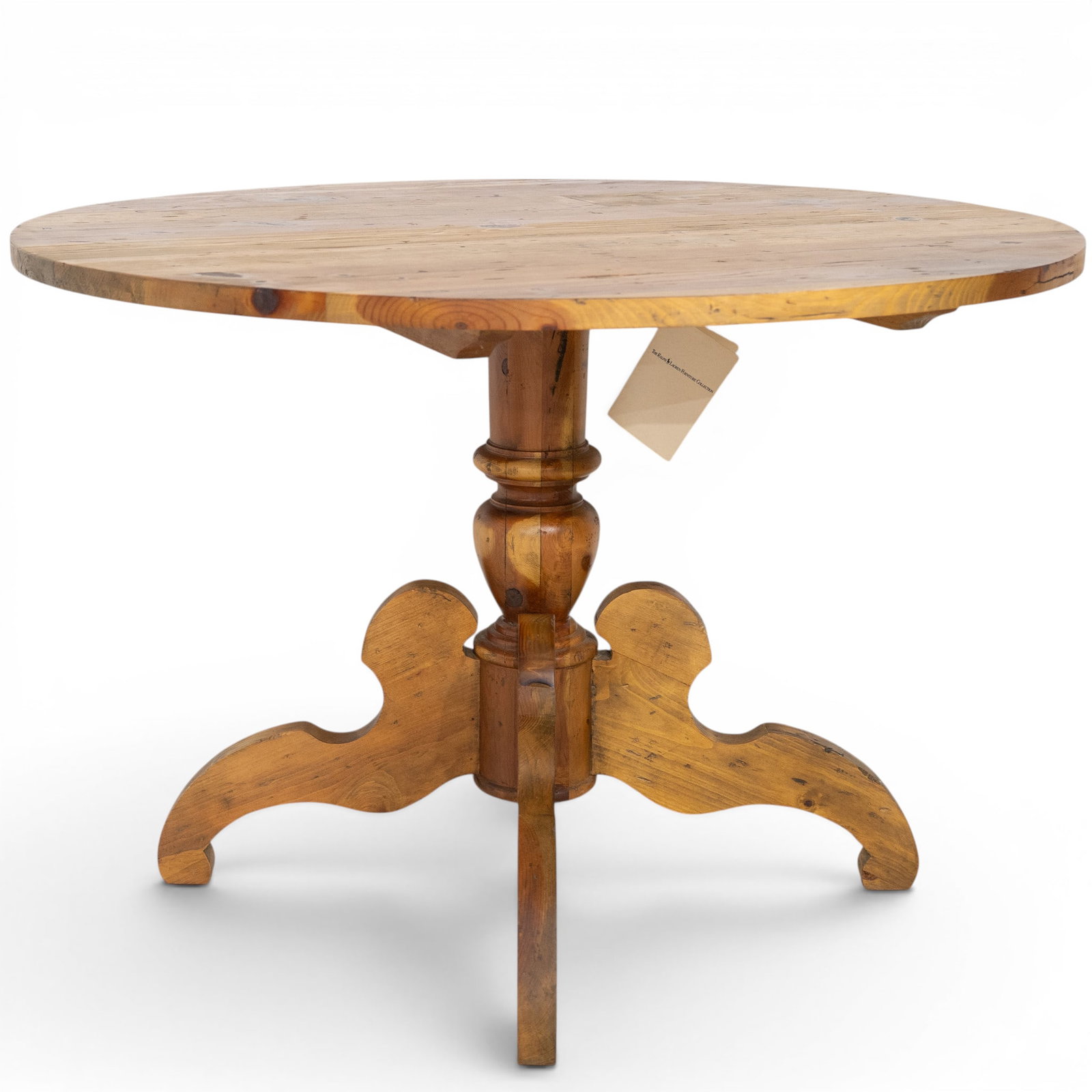 Ralph Lauren Rustic Pedestal Table - 3