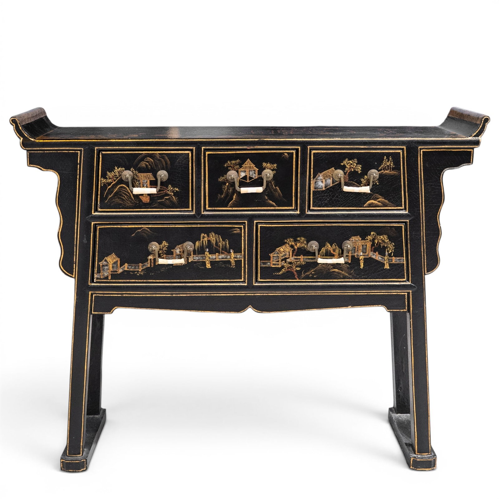 Vintage Chinese Export Lacquered Altar Cabinet (1 of 9)