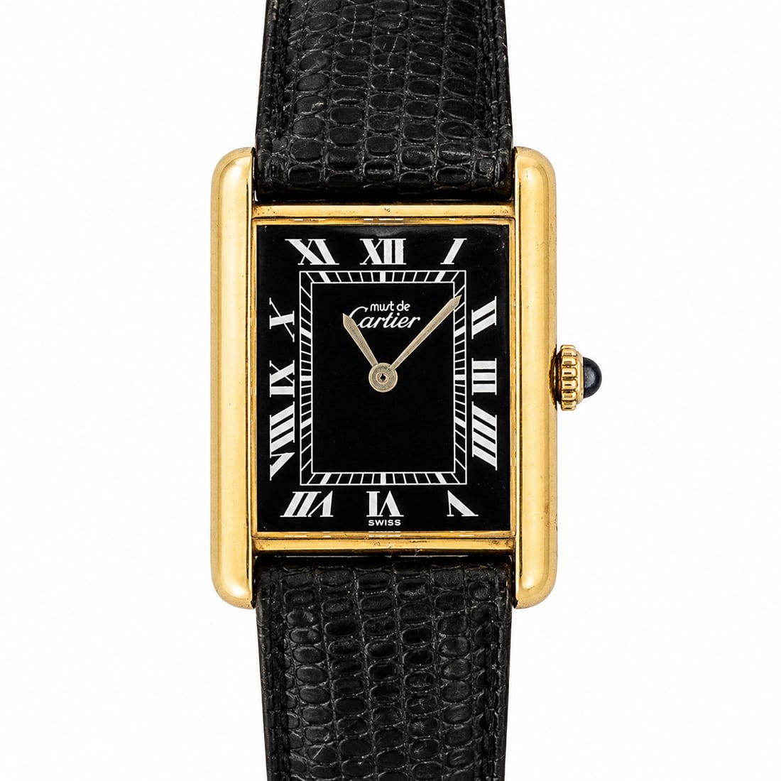 Must de Cartier Tank Vermeil Silver Quartz Wristwatch (1 of 6)