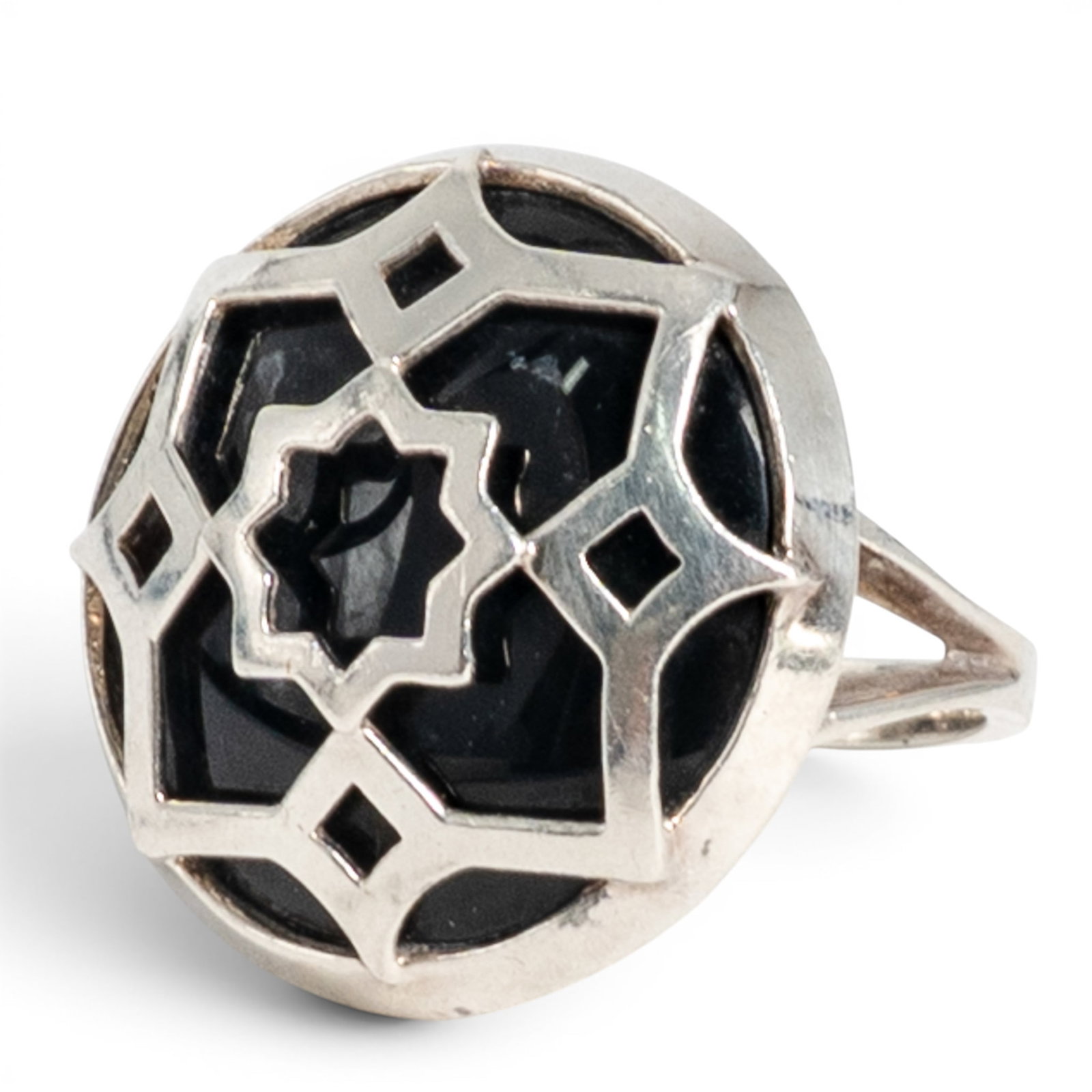 Paloma Picasso for Tiffany & Co. Zellige Sterling Silver Onyx Ring (1 of 5)