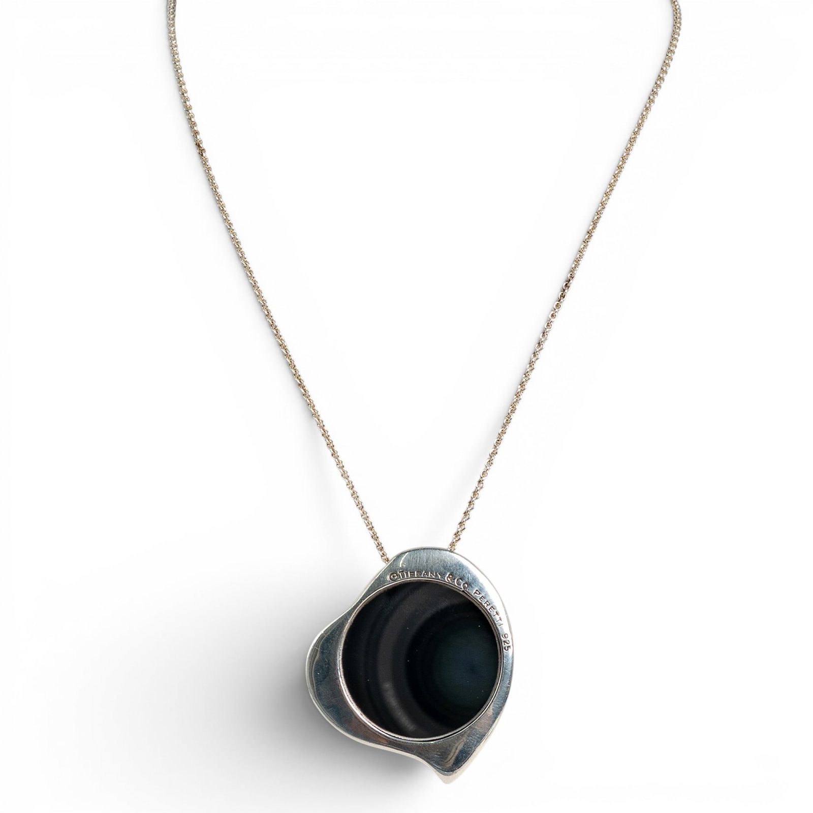 Elsa Peretti for Tiffany & Co. Sterling Silver Full Heart Mirror Pendant Necklace (1 of 3)