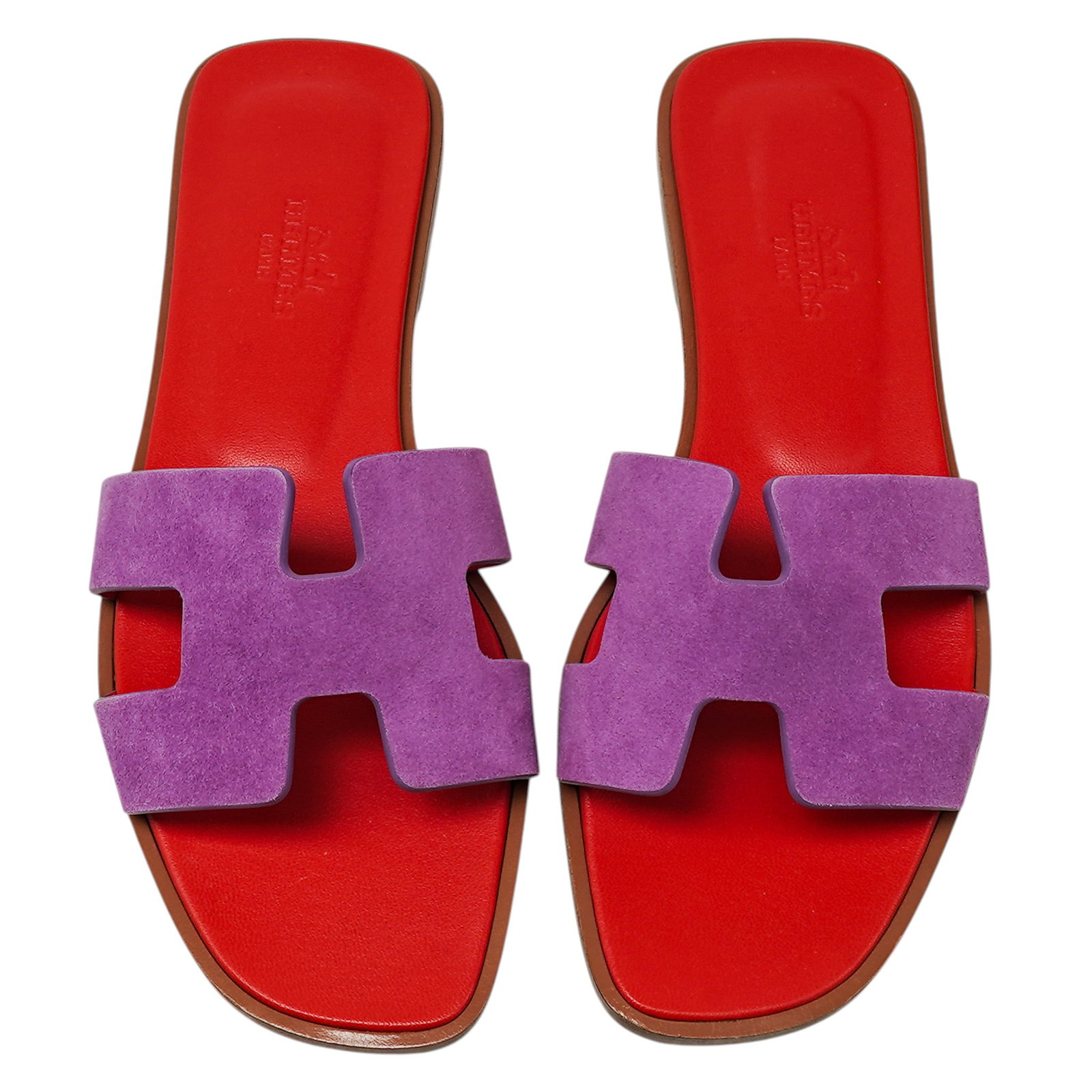 Hermès Suede Goatskin Oran Sandals with Box & Accessories (1 of 9)