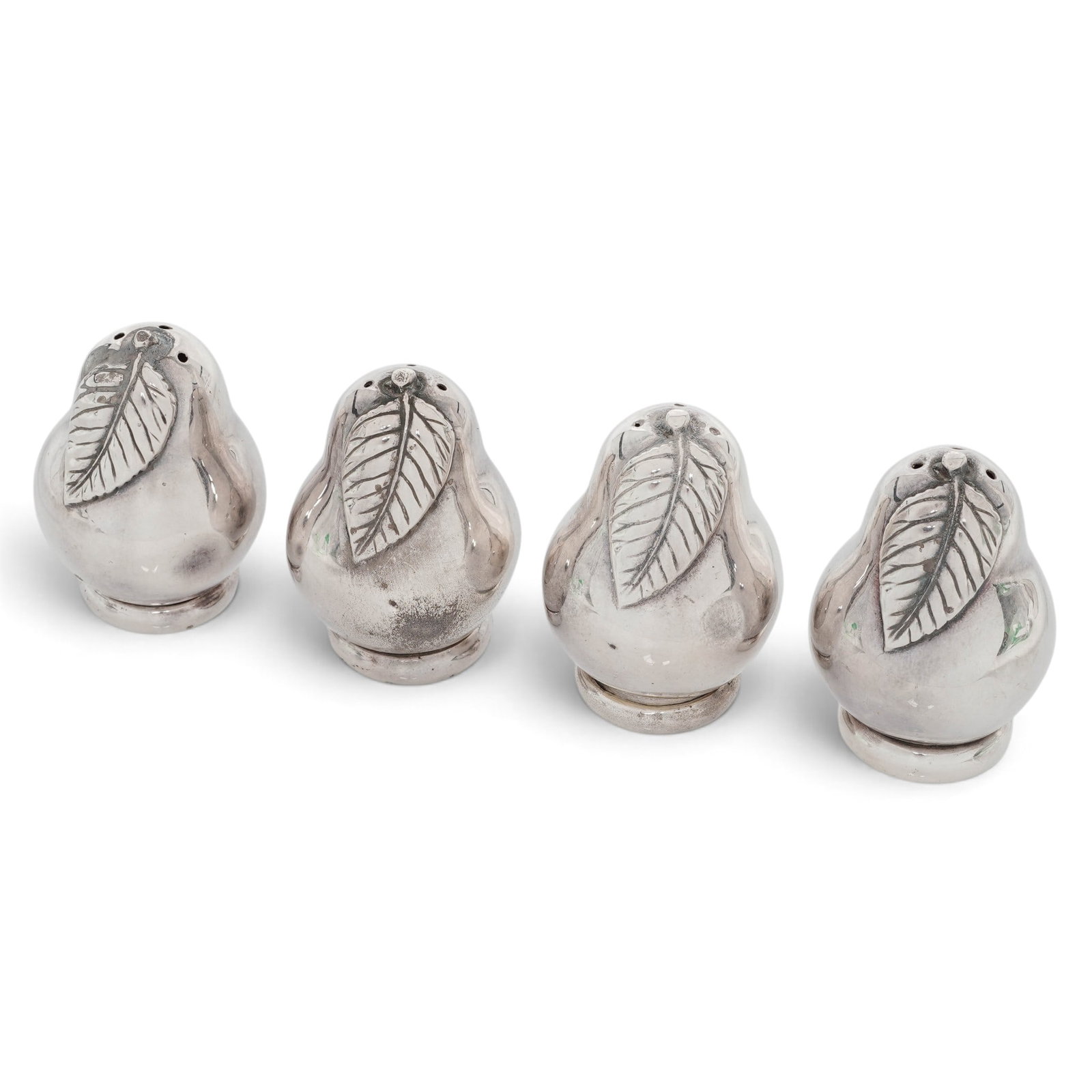 (4 pc) Tiffany & Co. Sterling Silver Pear Salt Shakers (1 of 6)