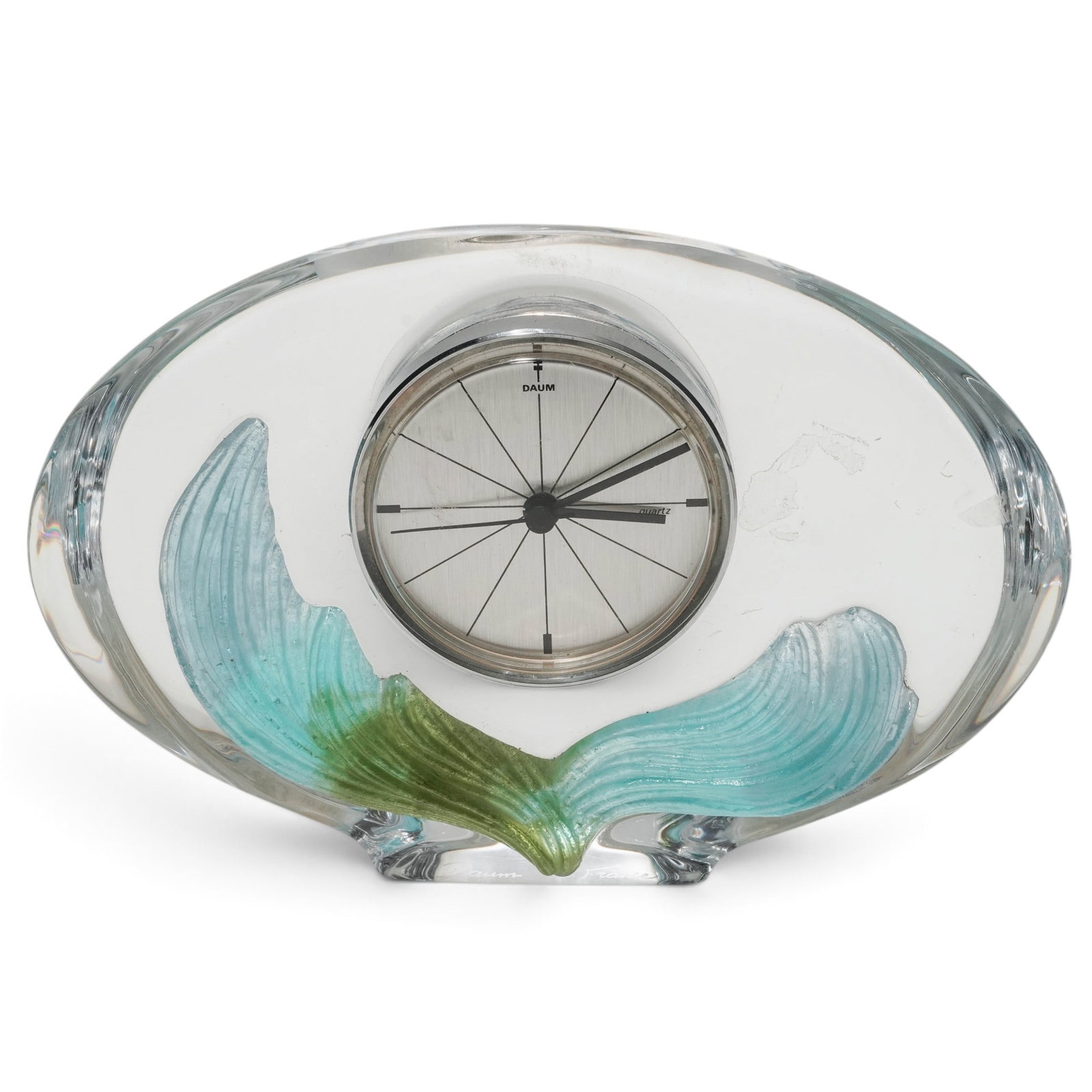 Daum France Pate de Verre Crystal Desk Clock (1 of 8)