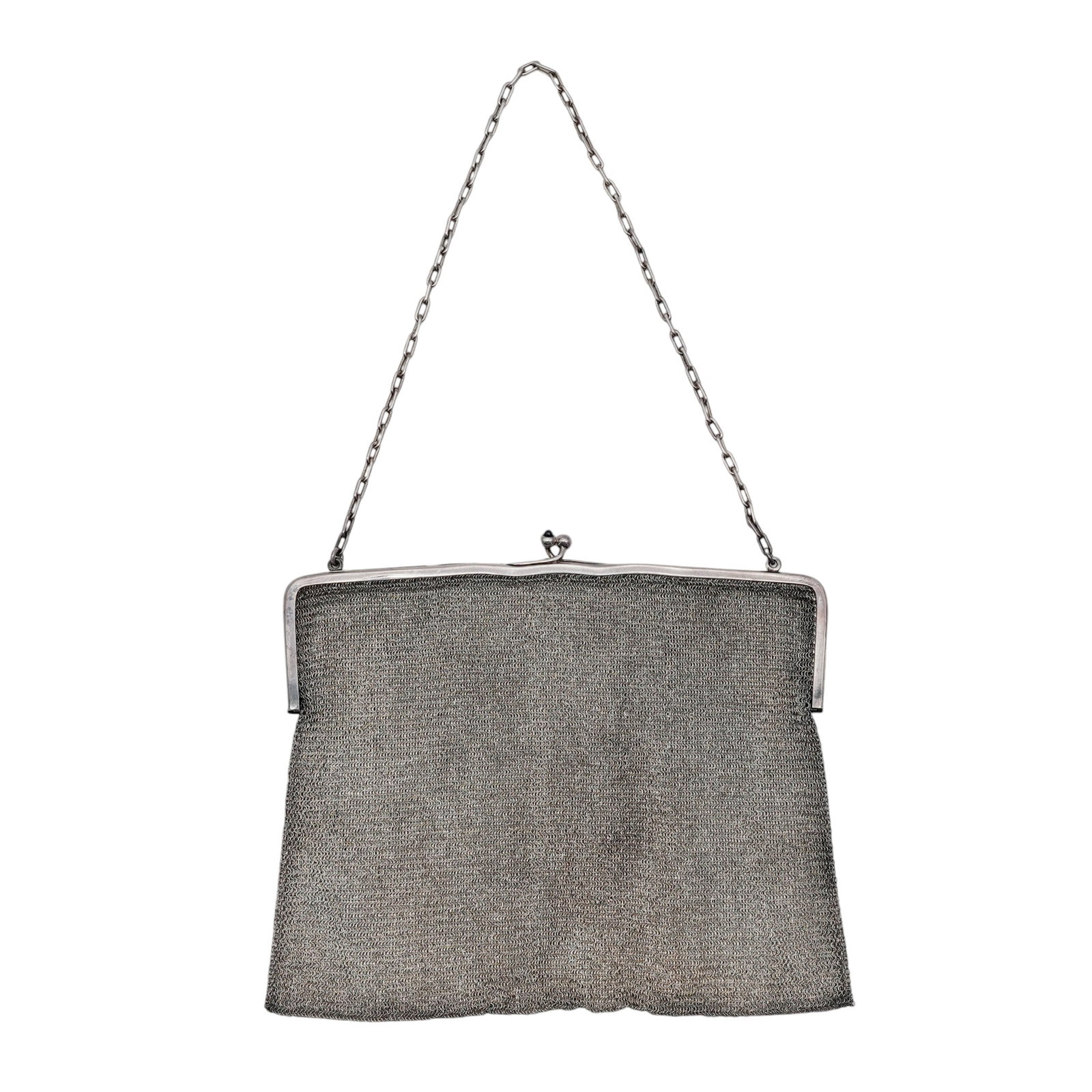 German Edwardian 935 Sterling Silver Mesh Bag (1 of 5)