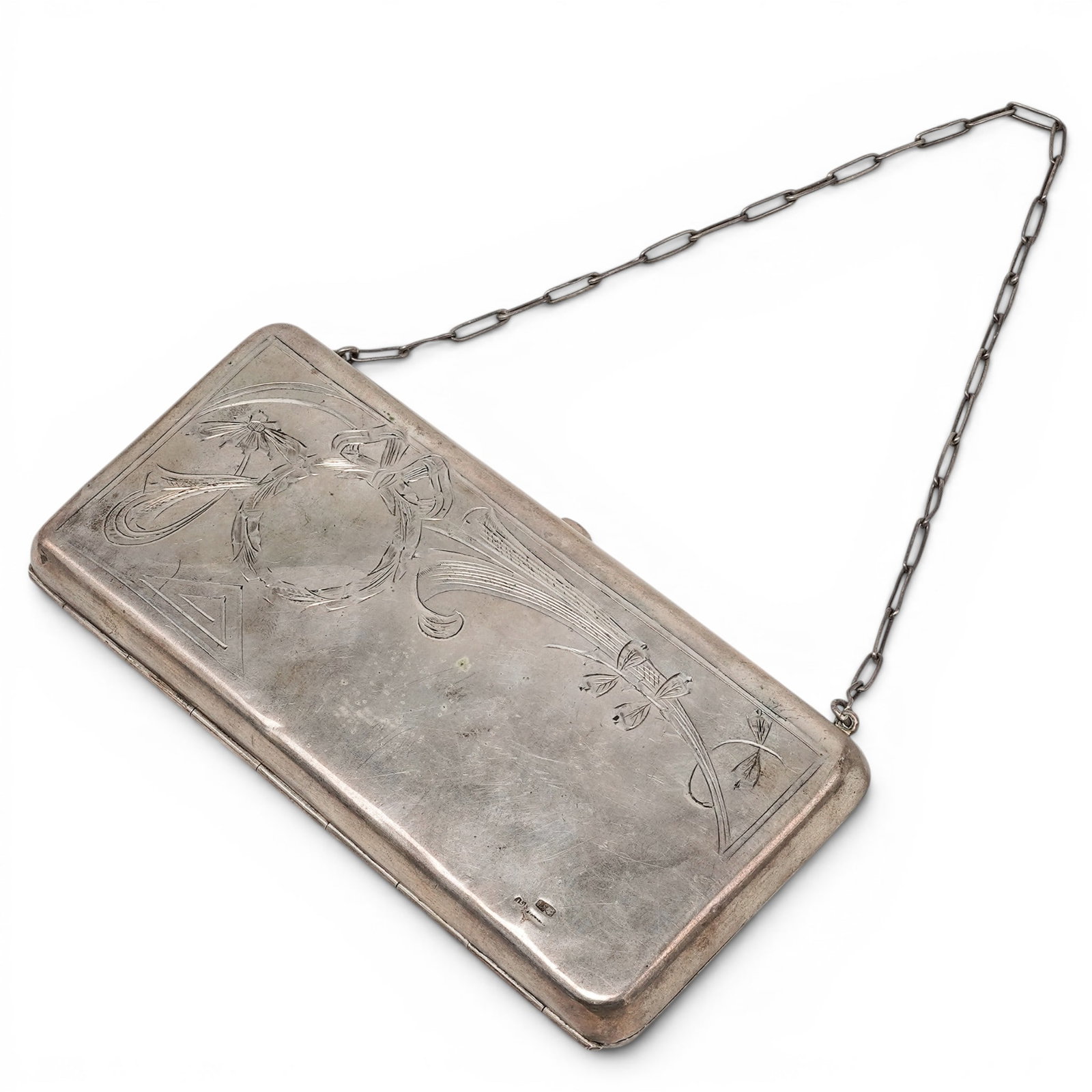 Russian Silver 875 Art Nouveau Hard-Case Evening Clutch (1 of 7)
