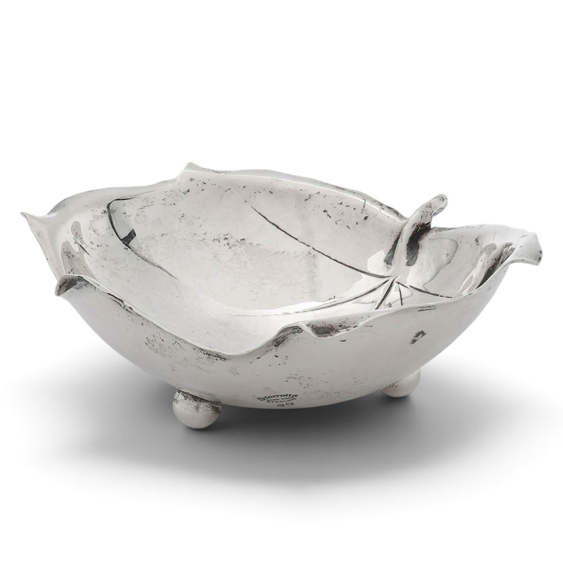 Alfredo Sciarrotta Sterling Silver Leaf Bowl (1 of 7)