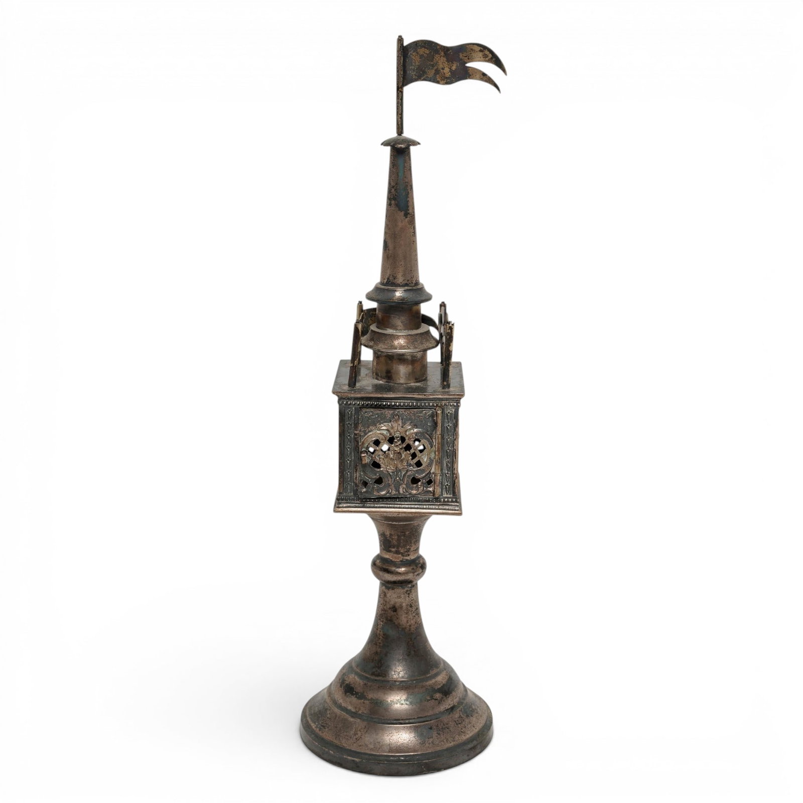 Antique Judaica 800 Silver Besamim Spice Tower (1 of 10)