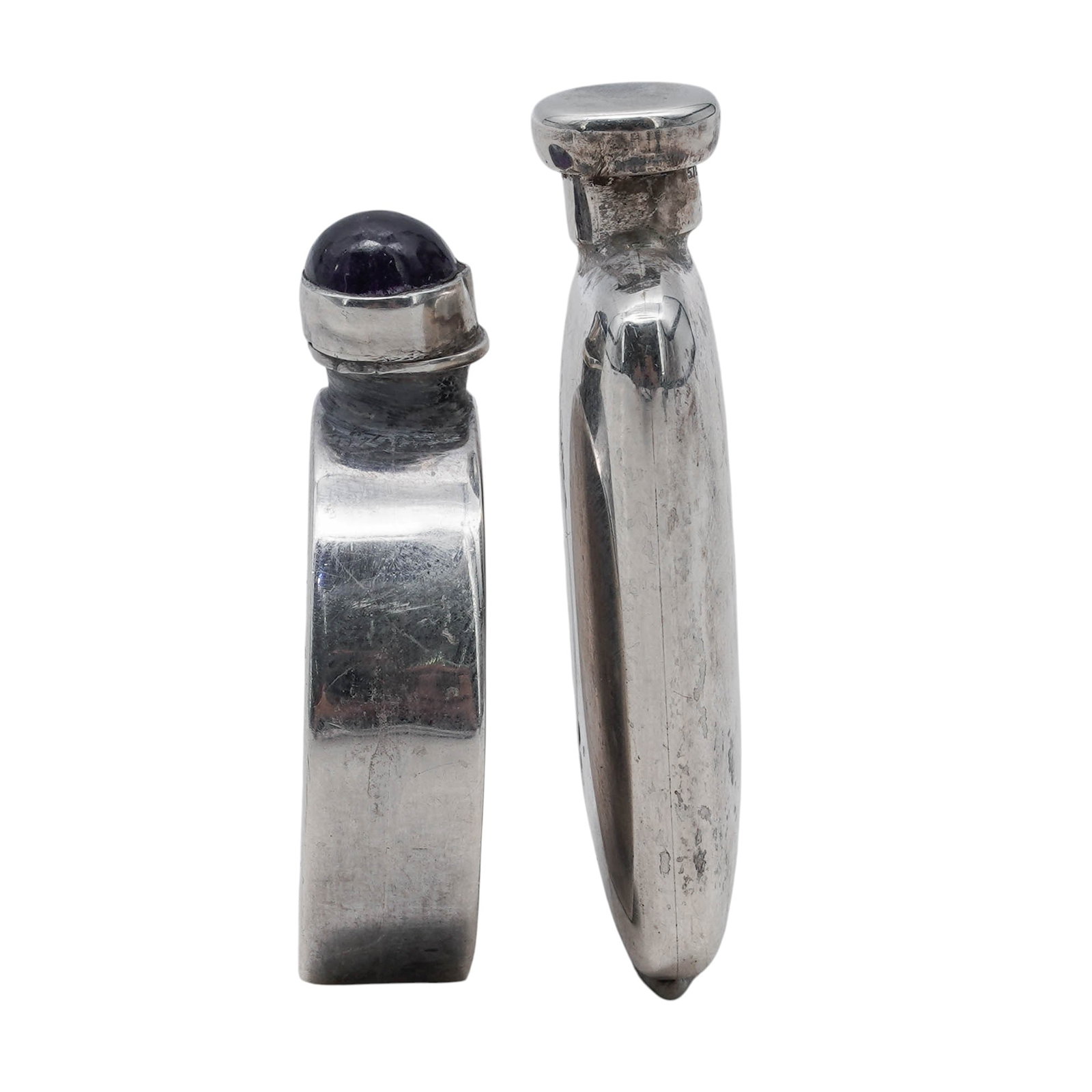 (2pc) Sterling Silver Perfume Bottles - 3