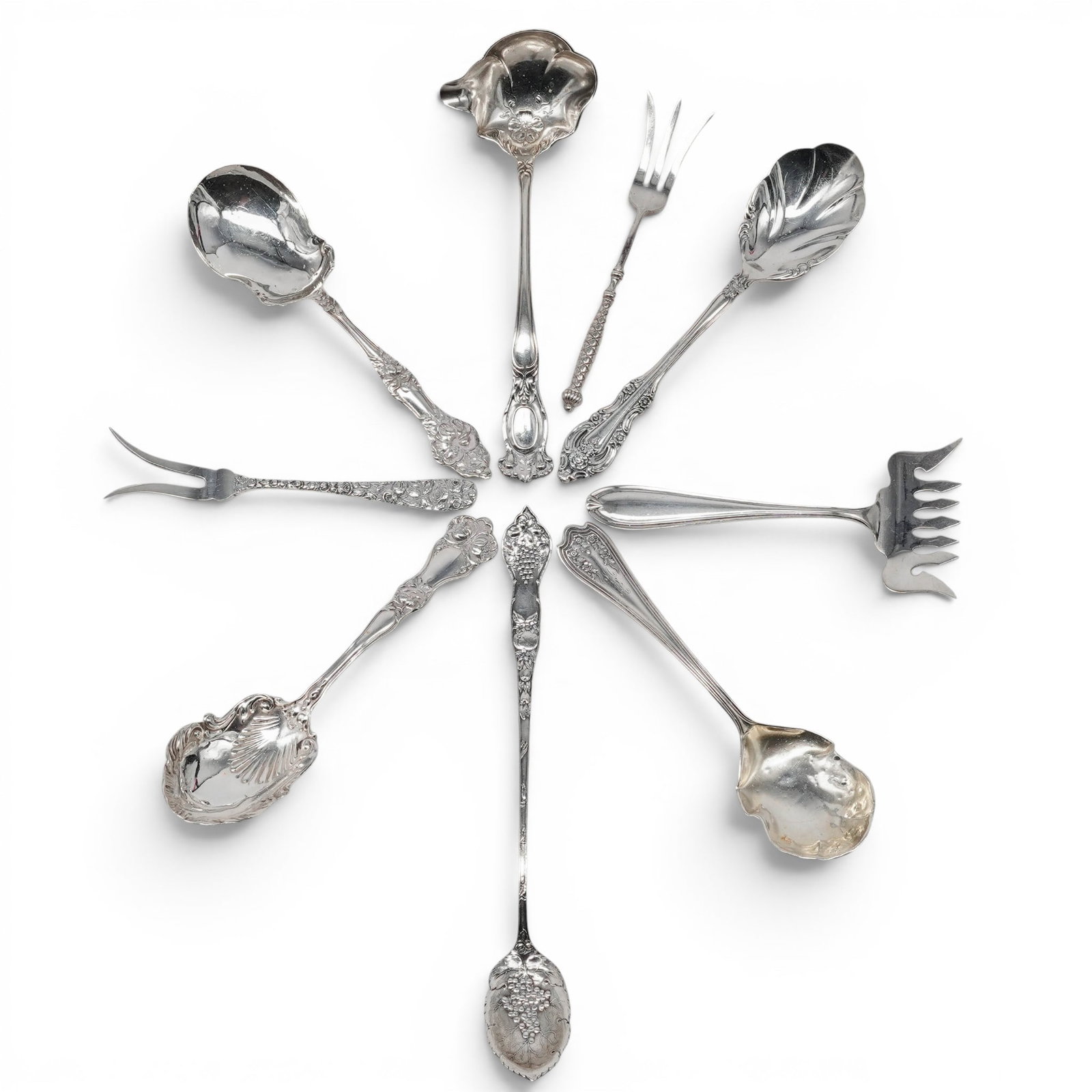 (9pc) American Sterling Silver Flatware Group (1 of 11)