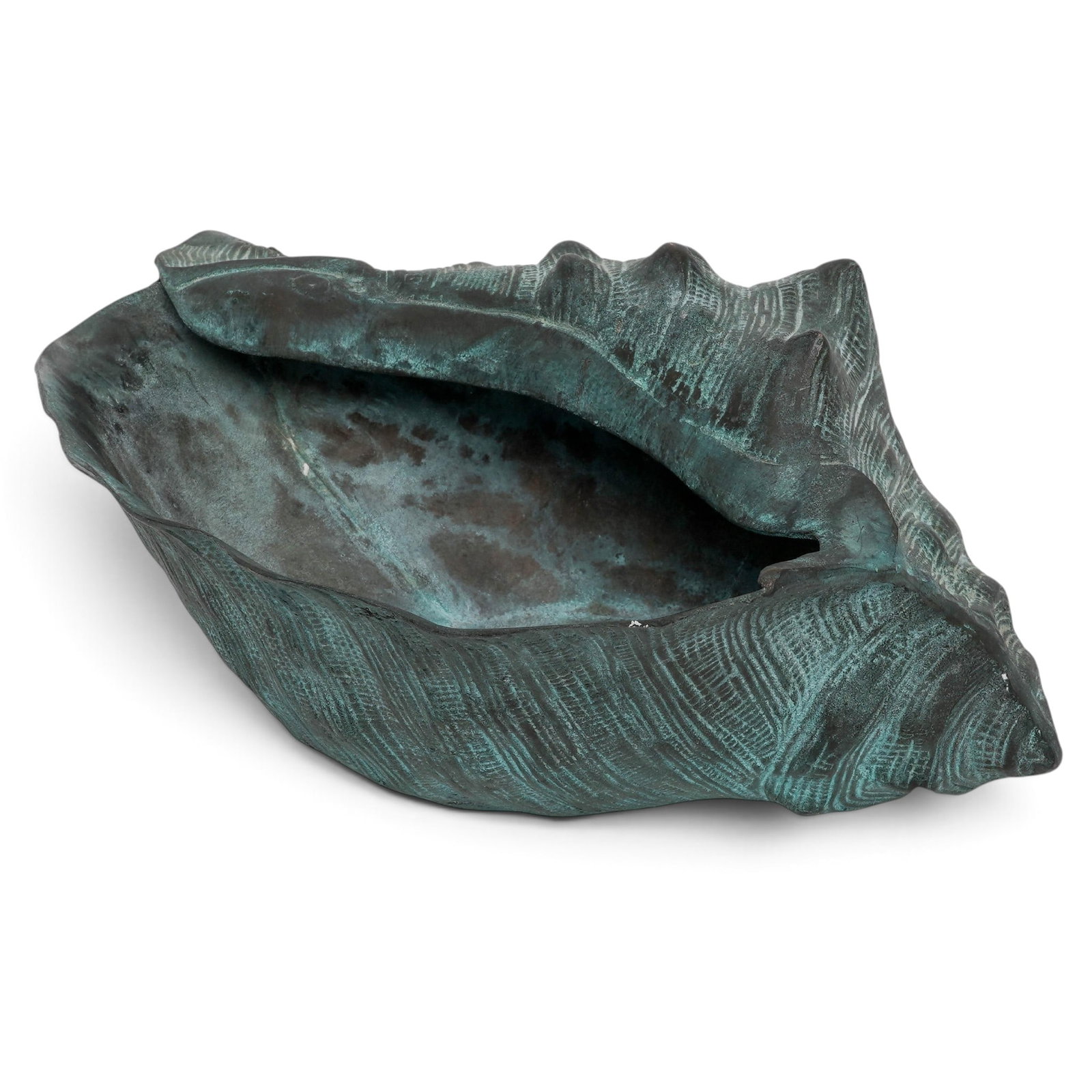 Verdigris Large Bronze Conch (1 of 9)