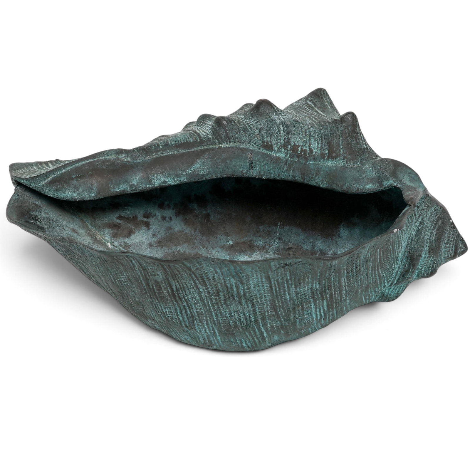Verdigris Large Bronze Conch - 2