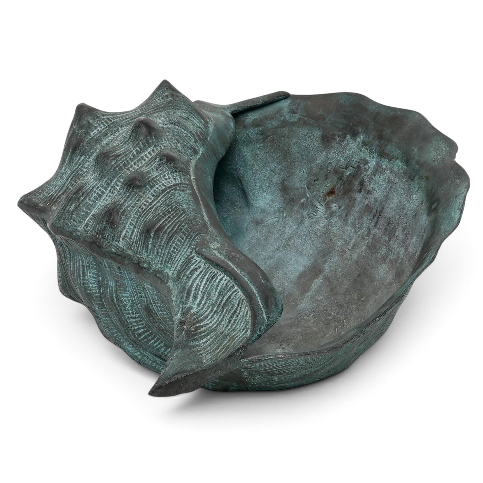 Verdigris Large Bronze Conch - 3