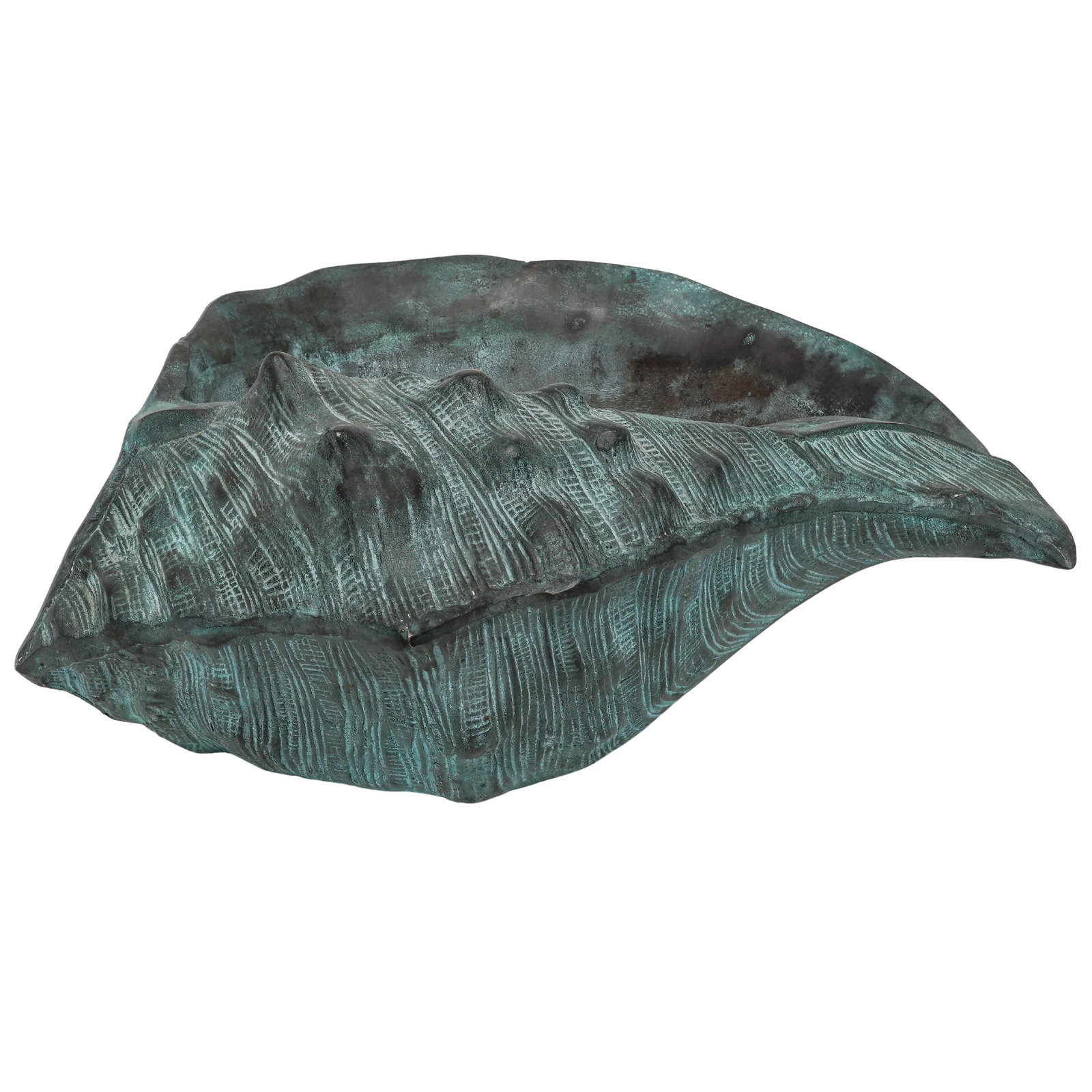 Verdigris Large Bronze Conch - 4