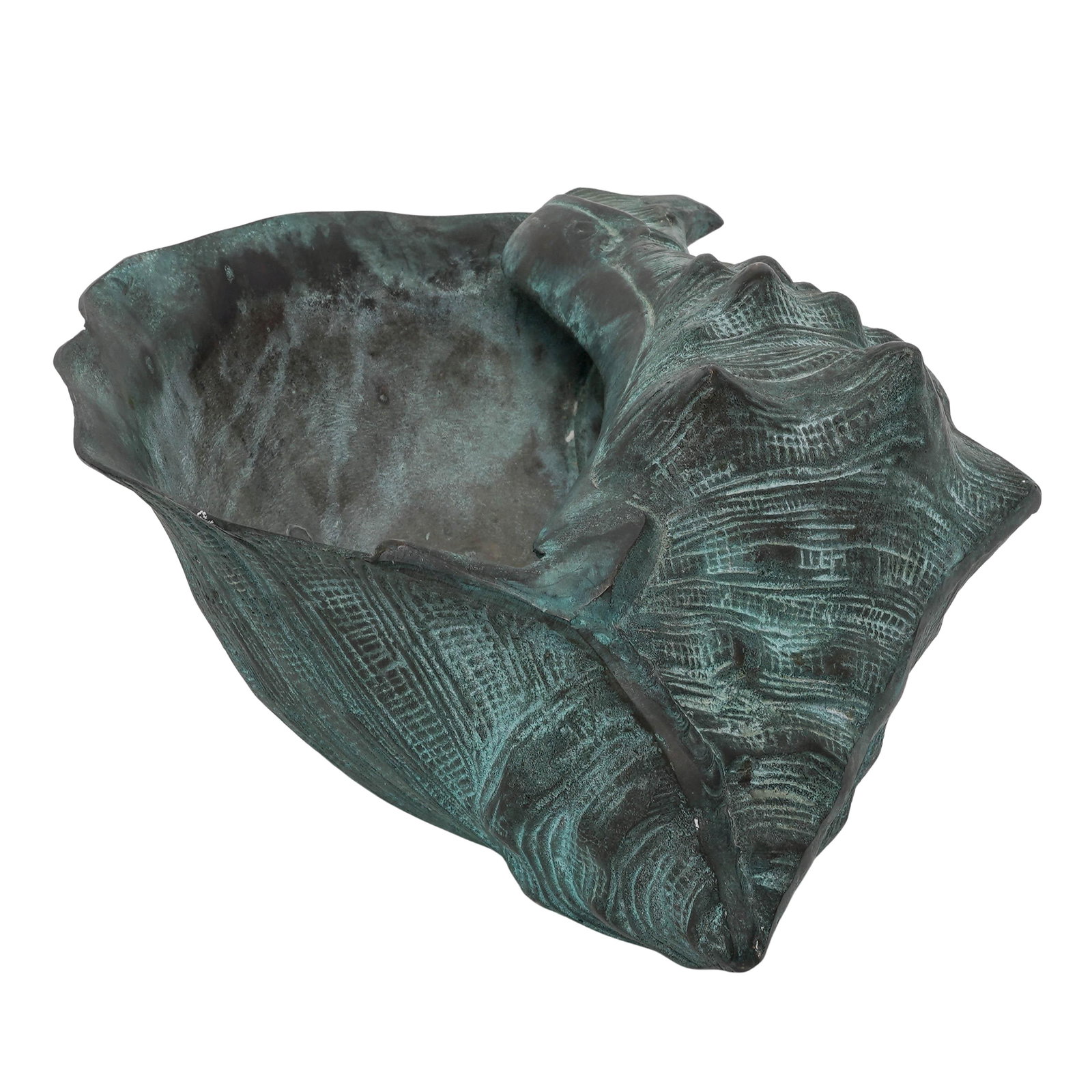 Verdigris Large Bronze Conch - 5