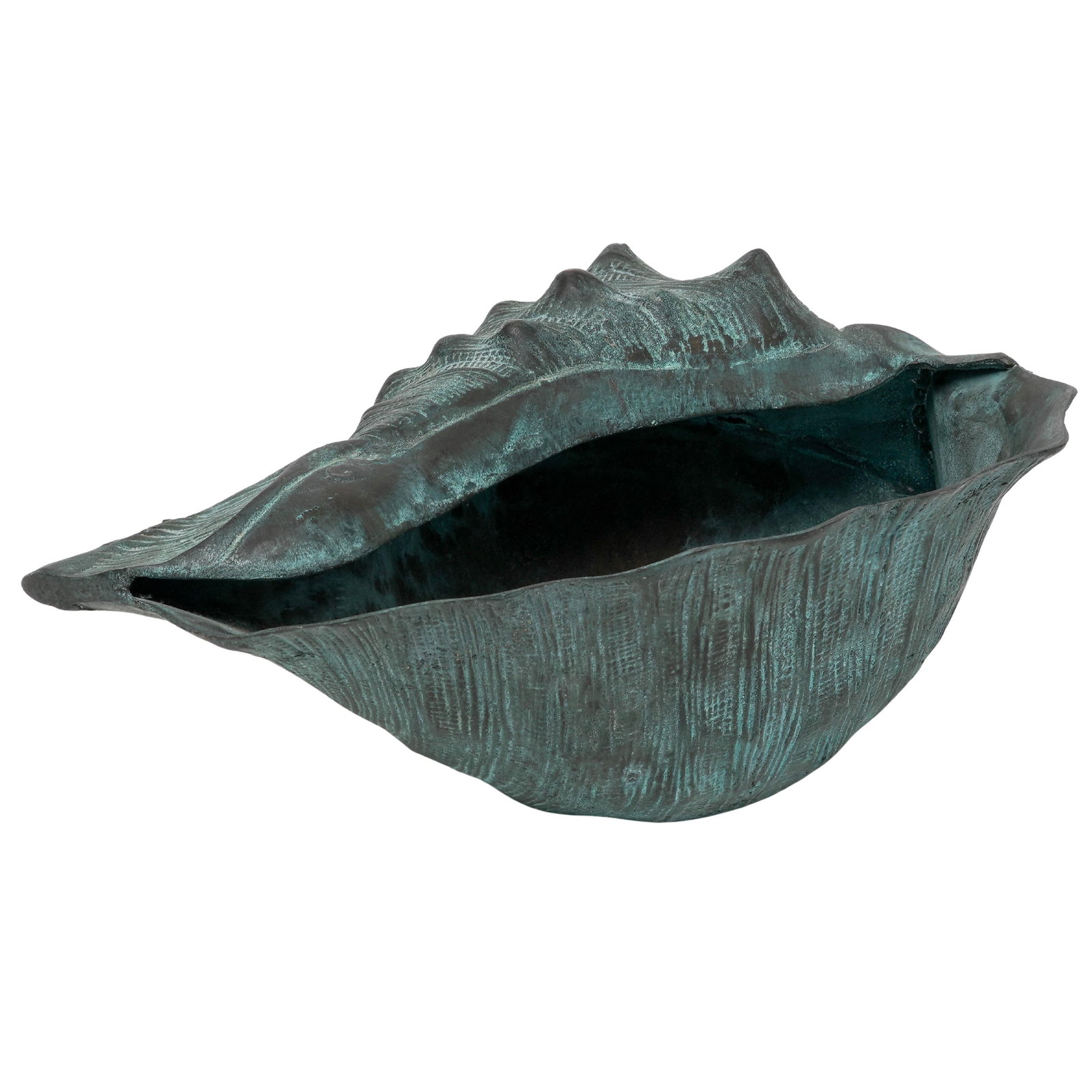 Verdigris Large Bronze Conch - 6