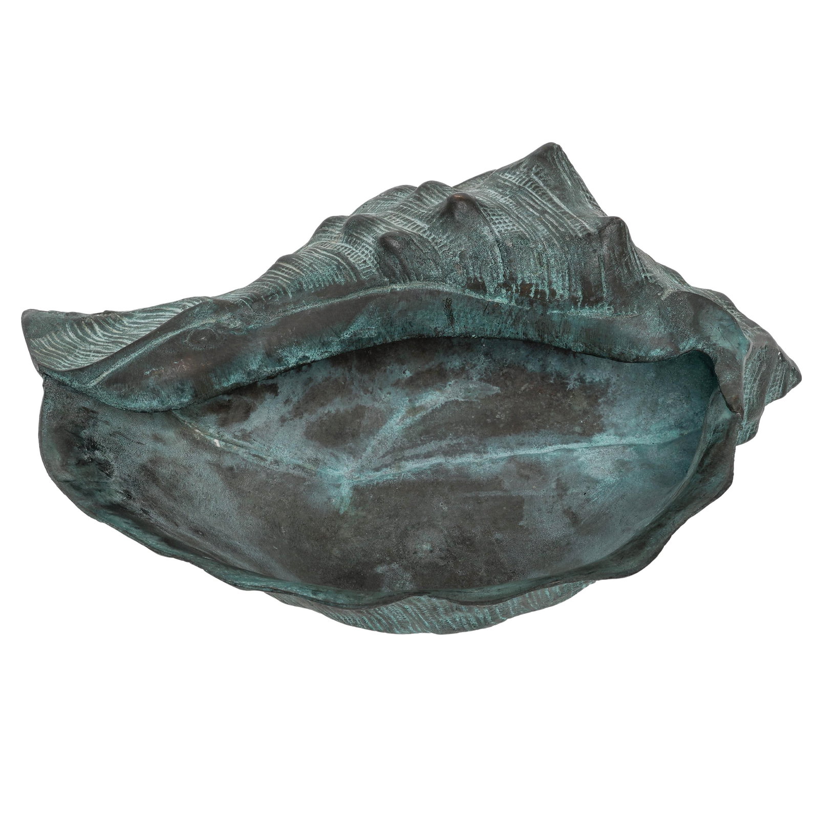 Verdigris Large Bronze Conch - 7