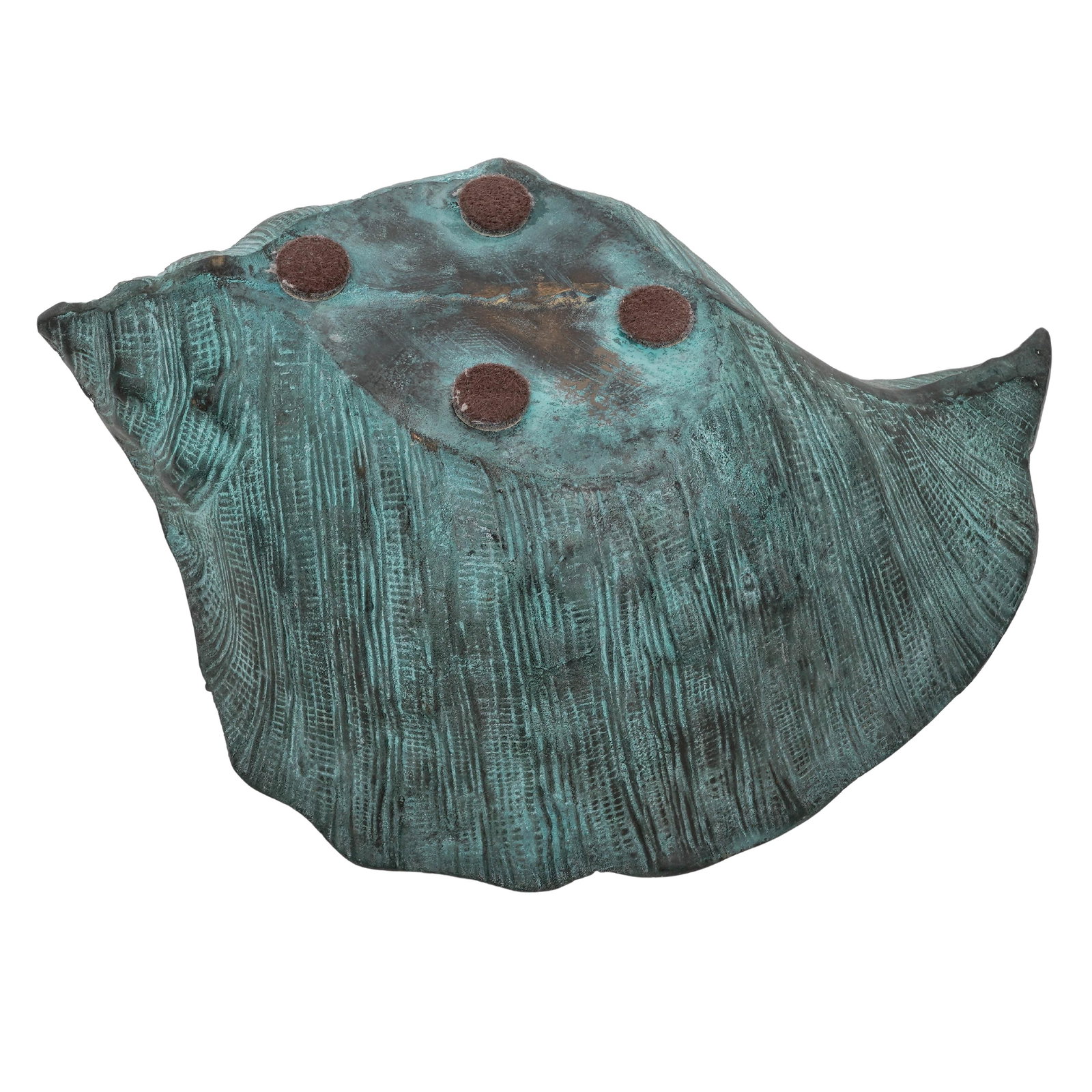 Verdigris Large Bronze Conch - 8