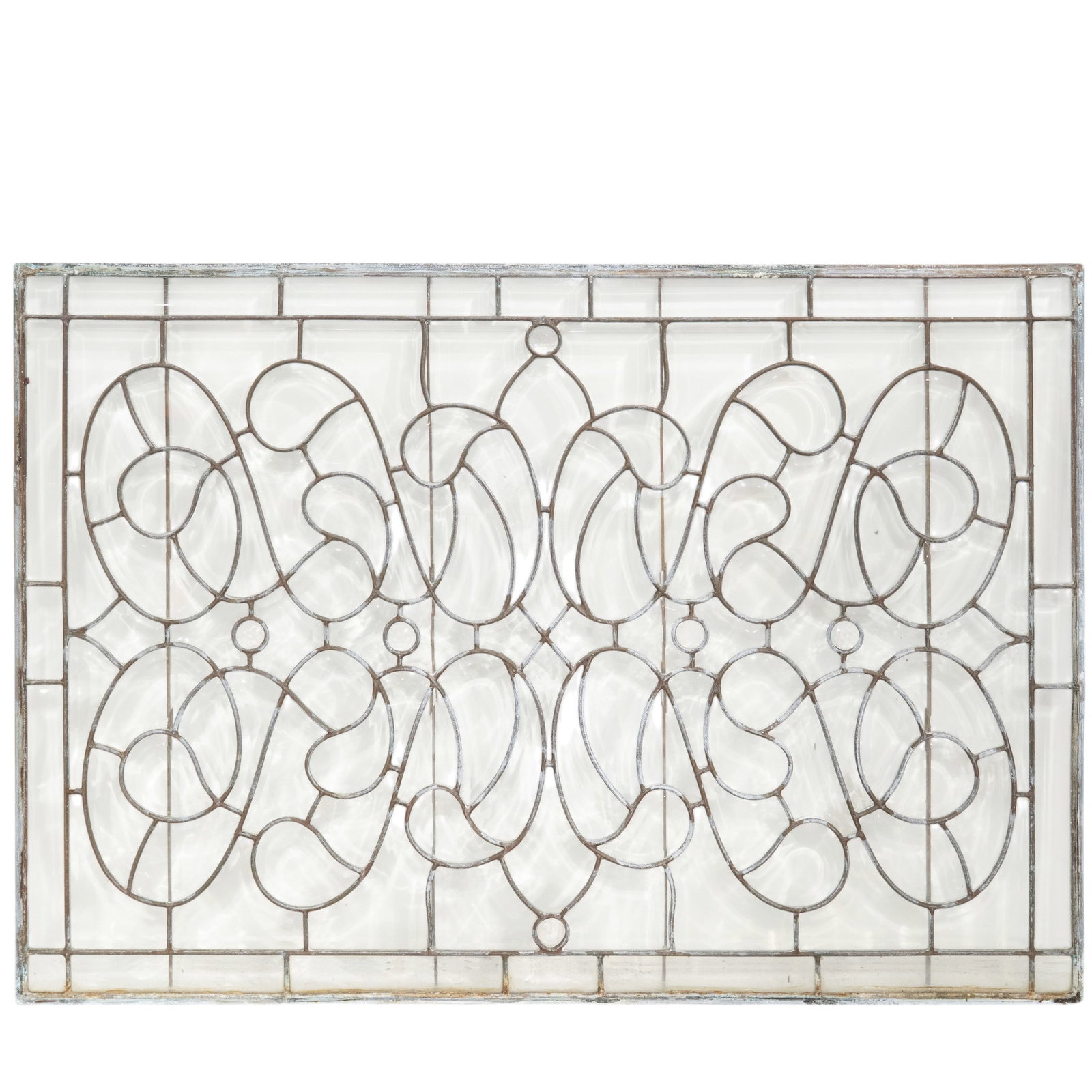Bronze Beveled Leaded Glass Window Panel (1 of 5)