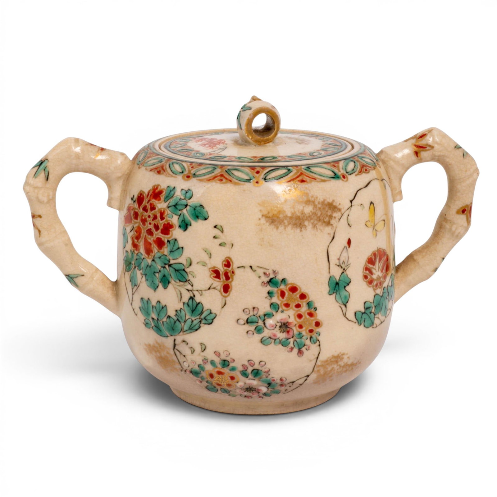Japanese Satsuma Sugar Bowl (1 of 6)