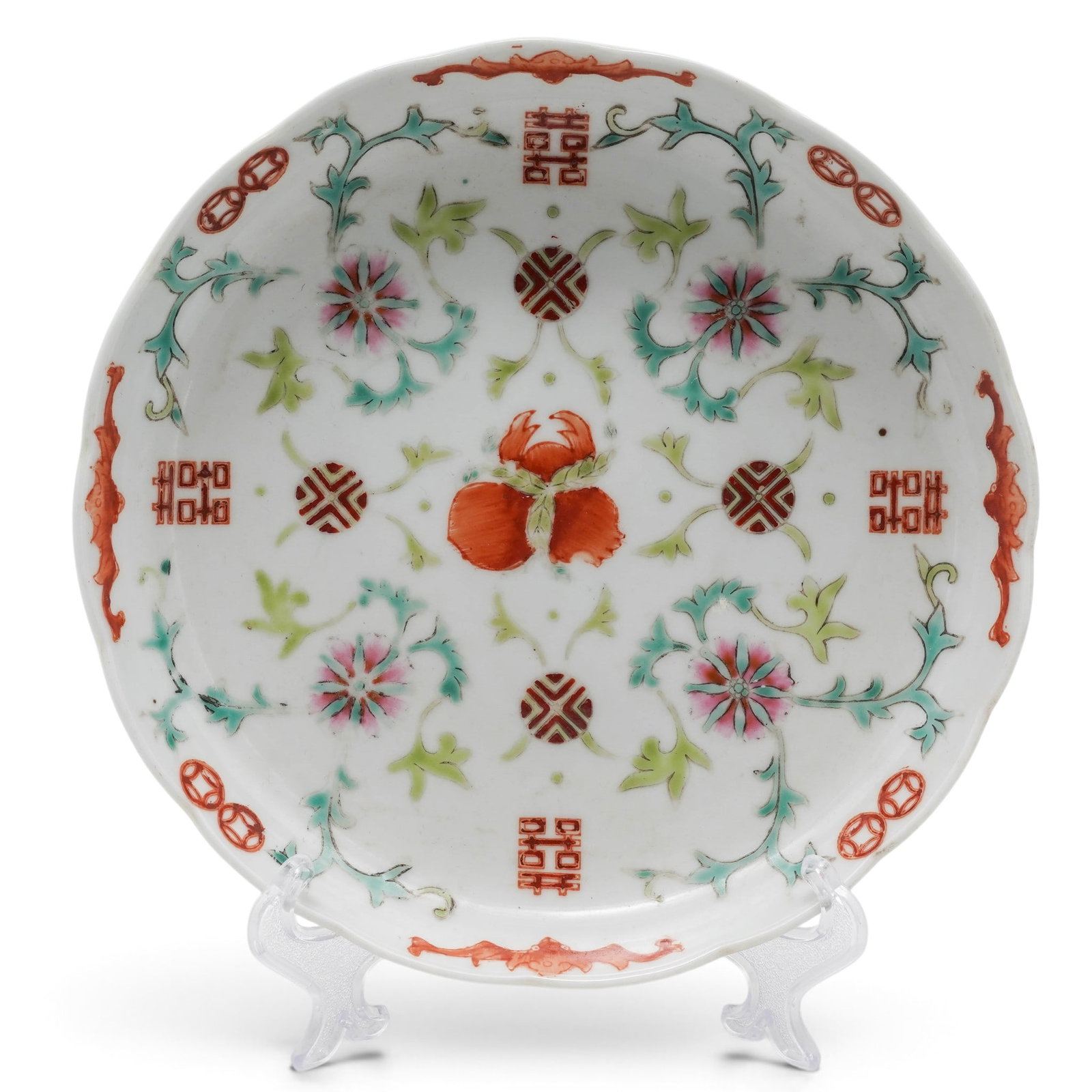 Antique Chinese Famille Verte Porcelain Dish (1 of 8)