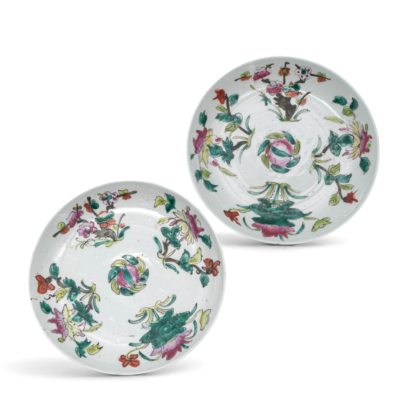 Pair Antique Chinese Export Porcelain Plates (1 of 6)
